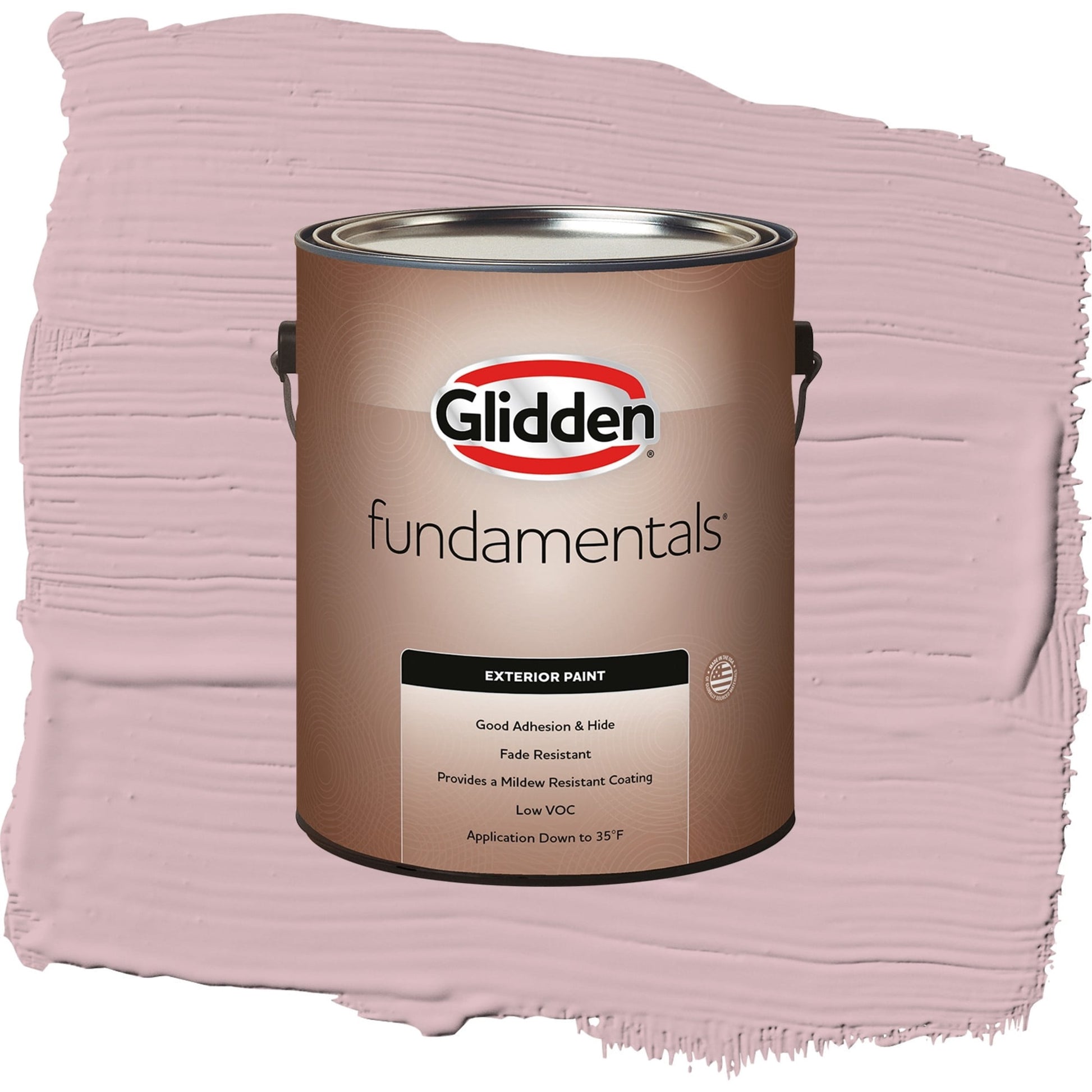 Glidden Fundamentals Rose Stain / Pink, Satin Exterior Paint, 1 Gallon