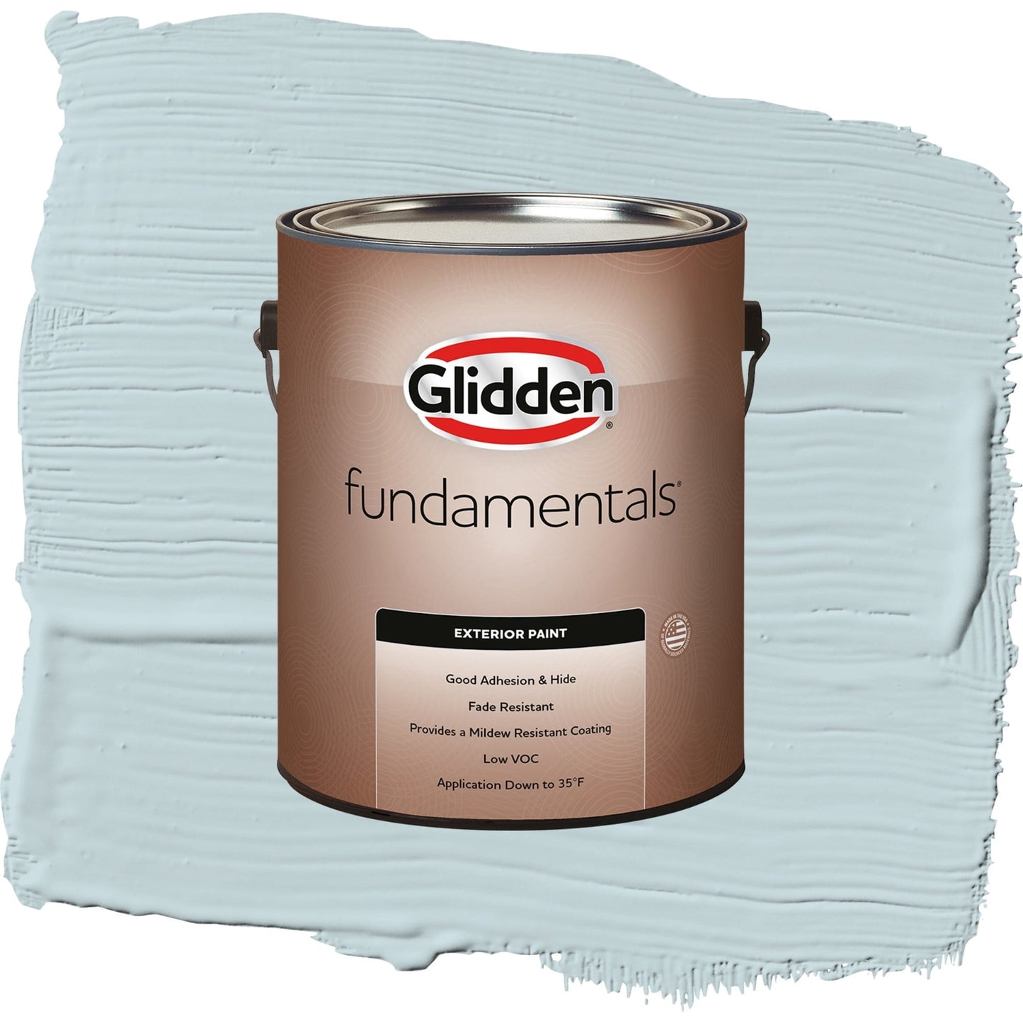 Glidden Fundamentals Scandinavian Sky / Blue, Semi-Gloss Exterior Paint, 1 Gallon