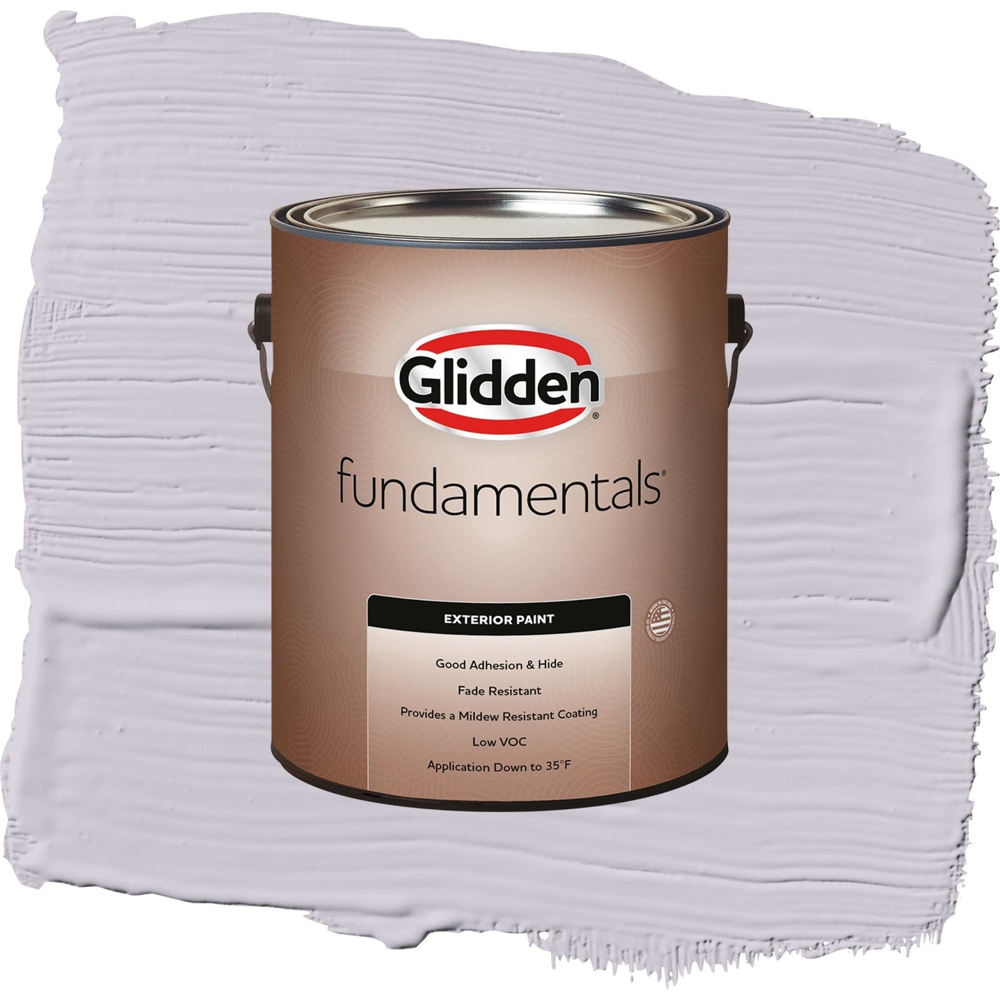 Glidden Fundamentals Silver Chalice / Purple, Satin Exterior Paint, 1 Gallon