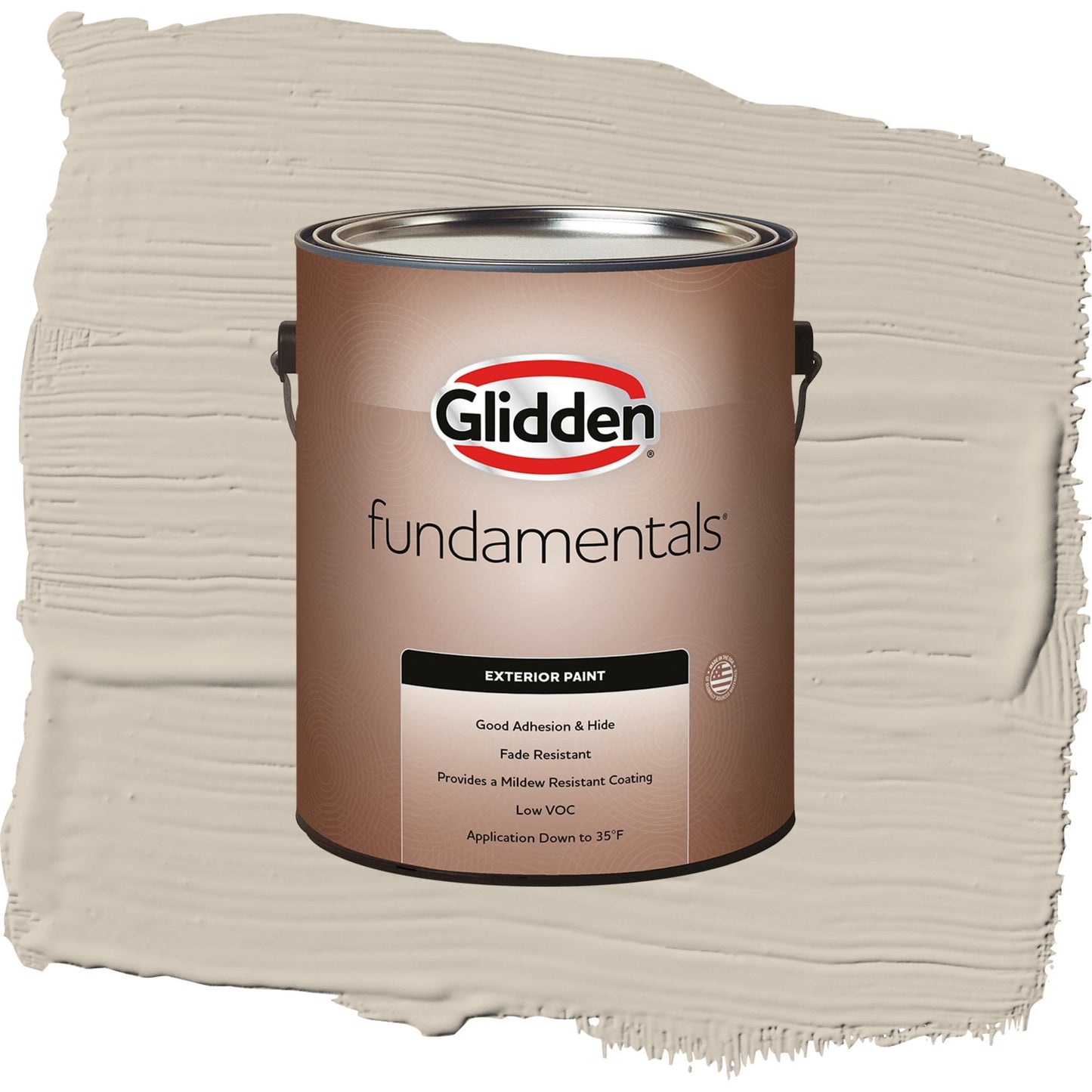 Glidden Fundamentals Synchronicity / Gray, Satin Exterior Paint, 1 Gallon