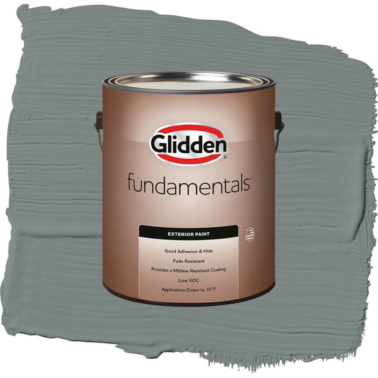 Glidden Fundamentals Thunderbolt / Gray, Satin Exterior Paint, 1 Gallon