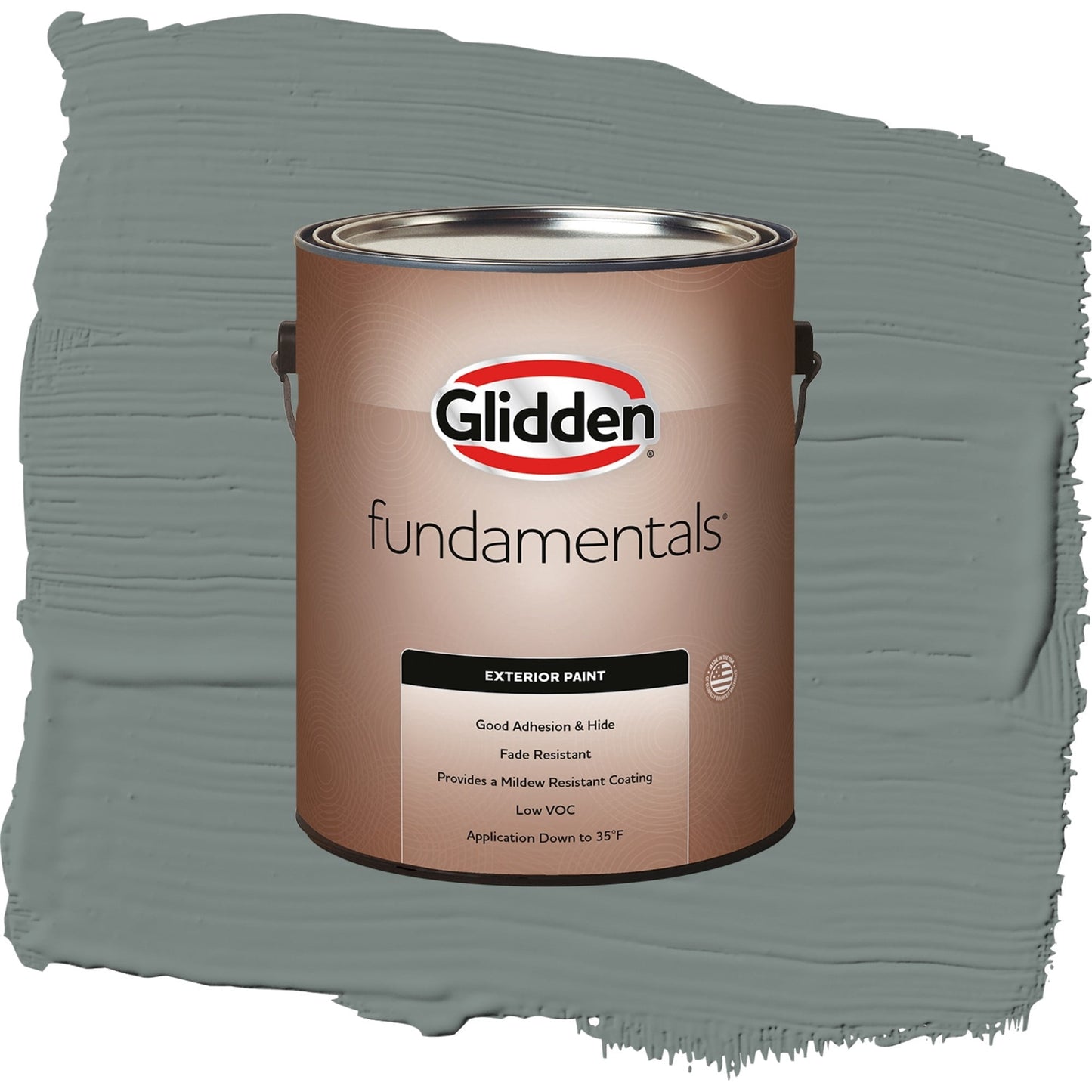 Glidden Fundamentals Thunderbolt / Gray, Semi-Gloss Exterior Paint, 1 Gallon
