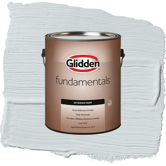 Glidden Fundamentals Tinsel / Gray, Flat Exterior Paint, 1 Gallon