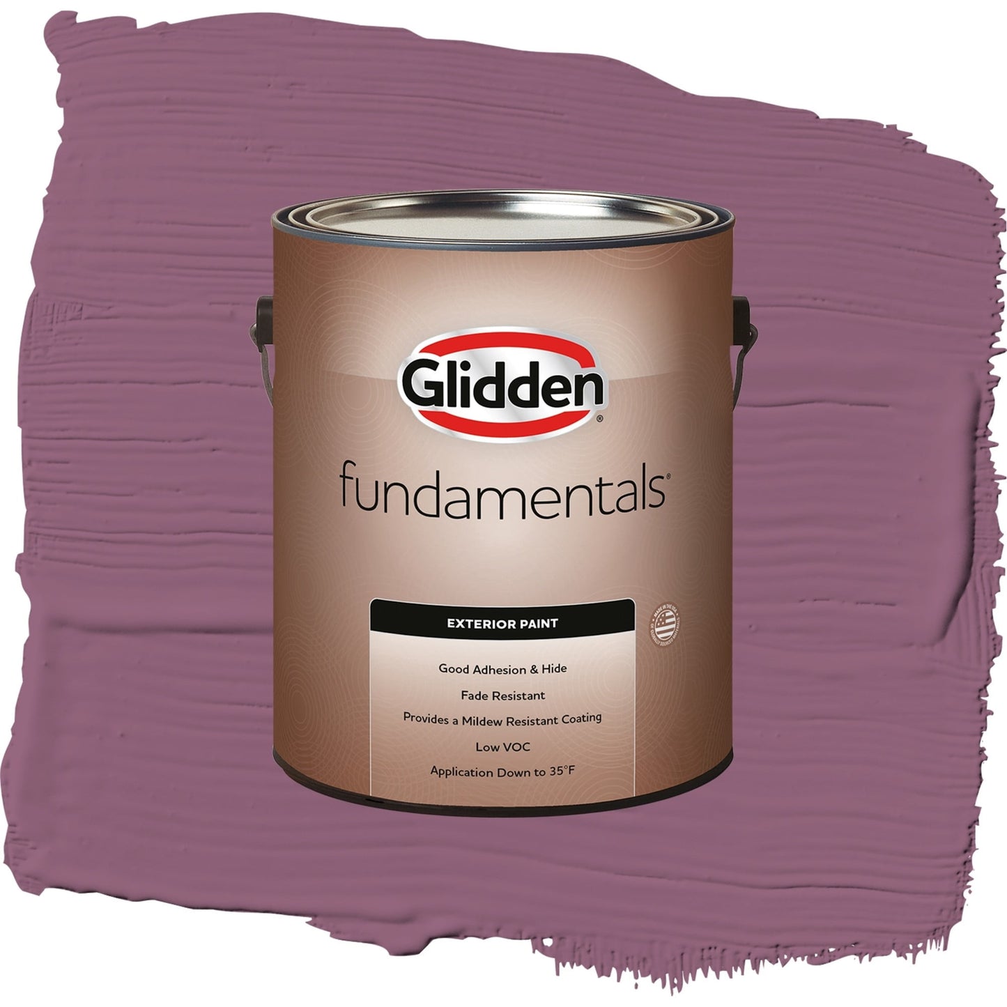Glidden Fundamentals Victorian Plum / Purple, Semi-Gloss Exterior Paint, 1 Gallon
