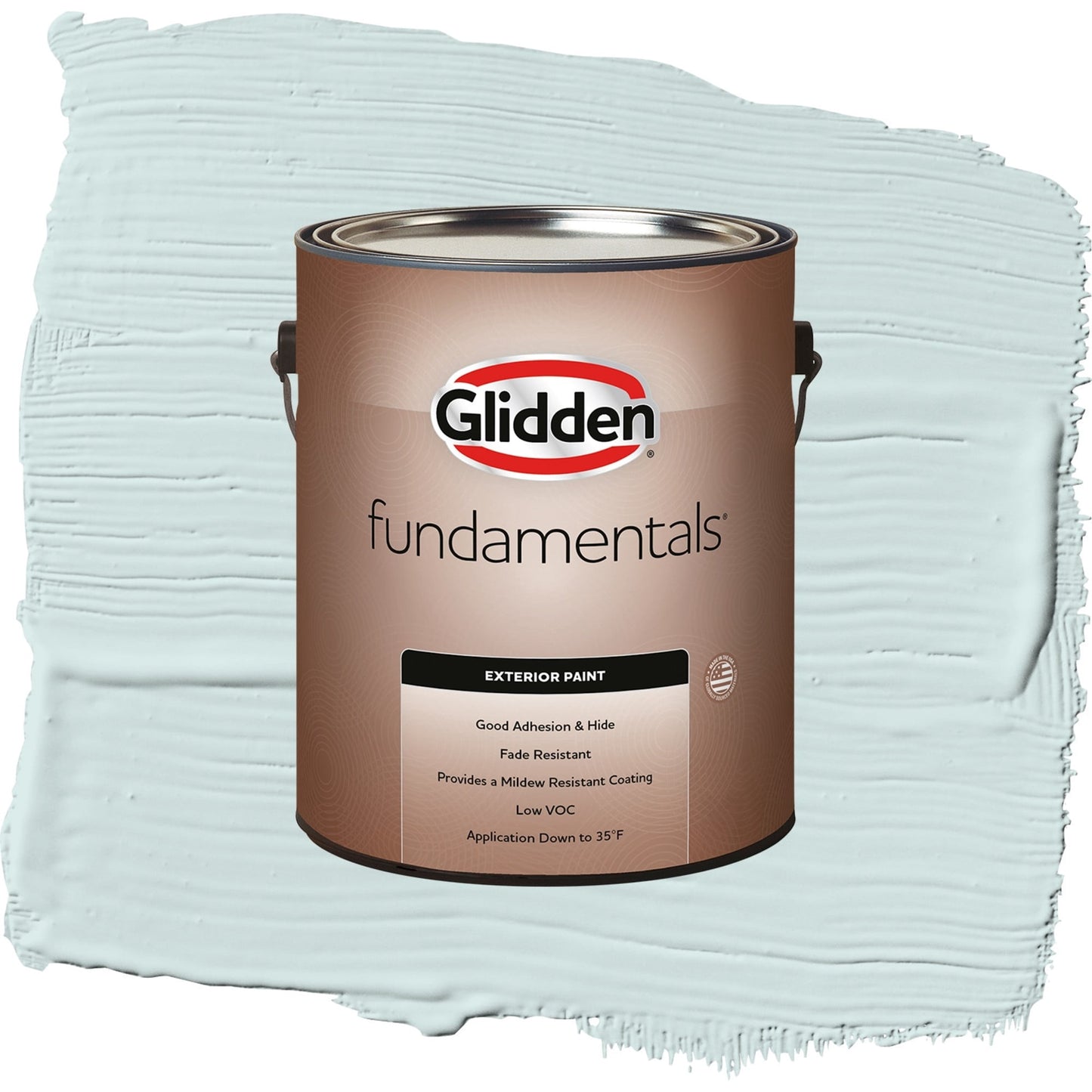 Glidden Fundamentals Watery Blue / Aqua Semi-Gloss Exterior Paint, 1 Gallon