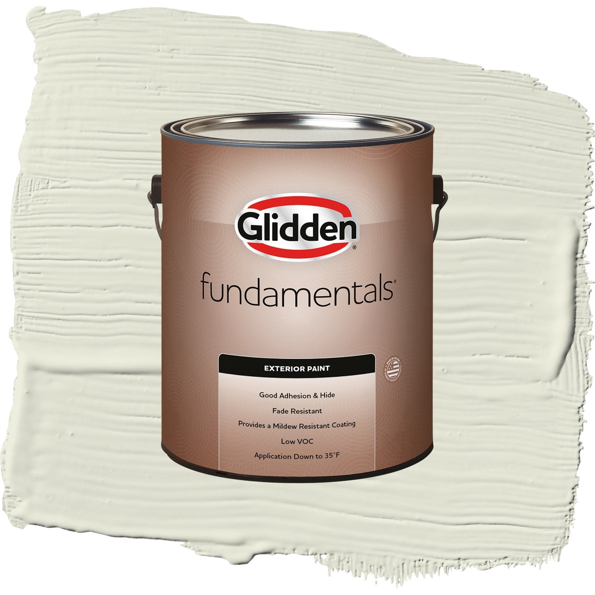 Glidden Fundamentals Wild Wheat / Green, Satin Exterior Paint, 1 Gallon