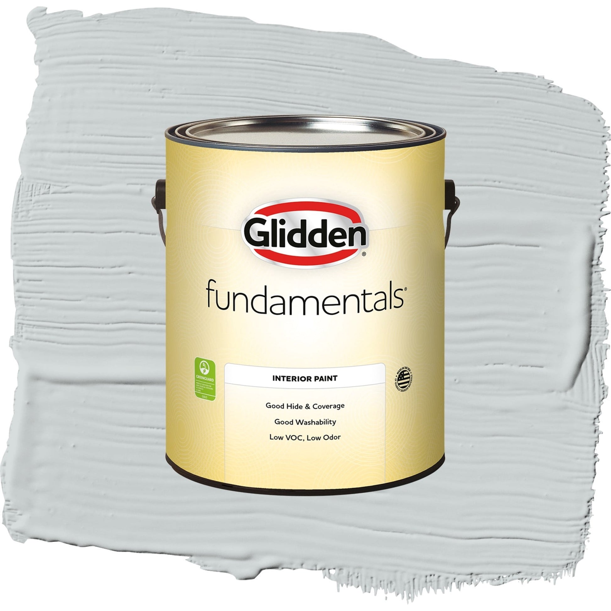 Glidden Fundamentals Grab-N-Go Ghost Whisperer / Gray, Blue Eggshell Interior Paint, 1 Gallon