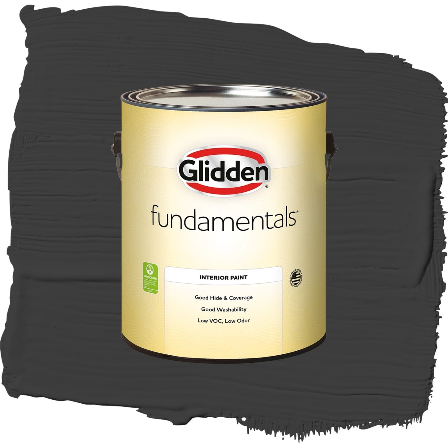 Glidden Fundamentals Grab-N-Go Black Flat Interior Paint, 1 Gallon