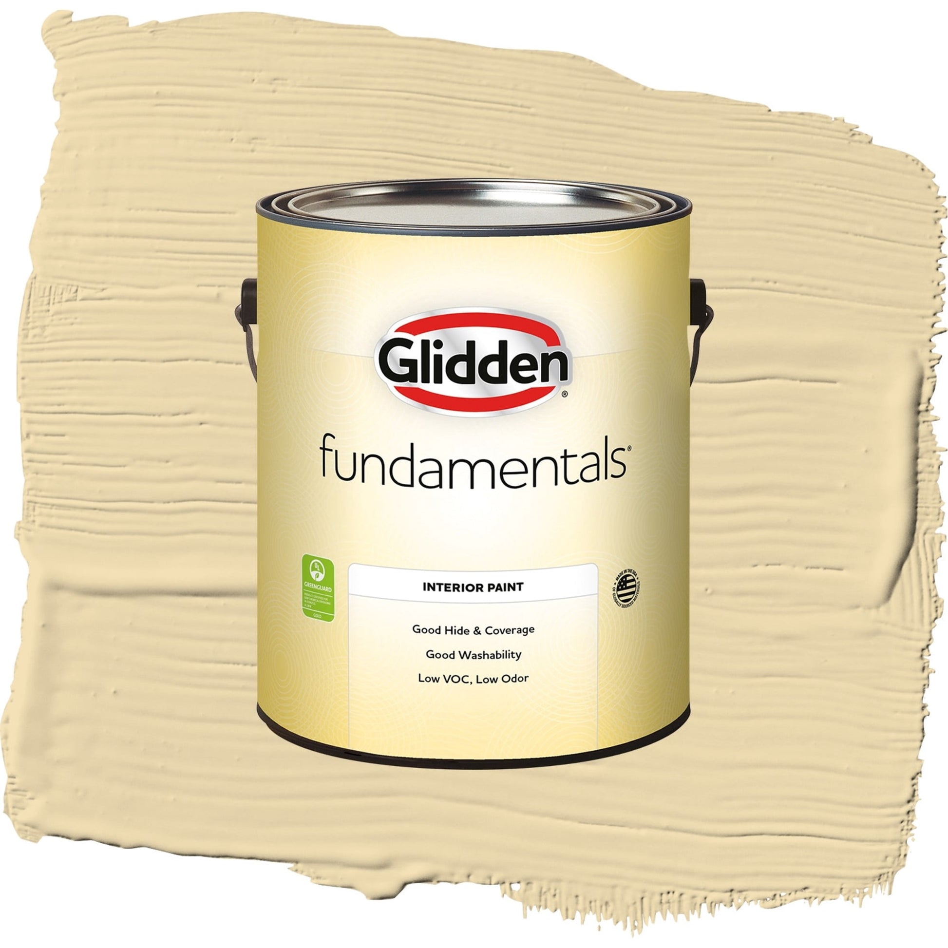 Glidden Fundamentals Caramelized Pears / Yellow, Eggshell Interior Paint, 1 Gallon