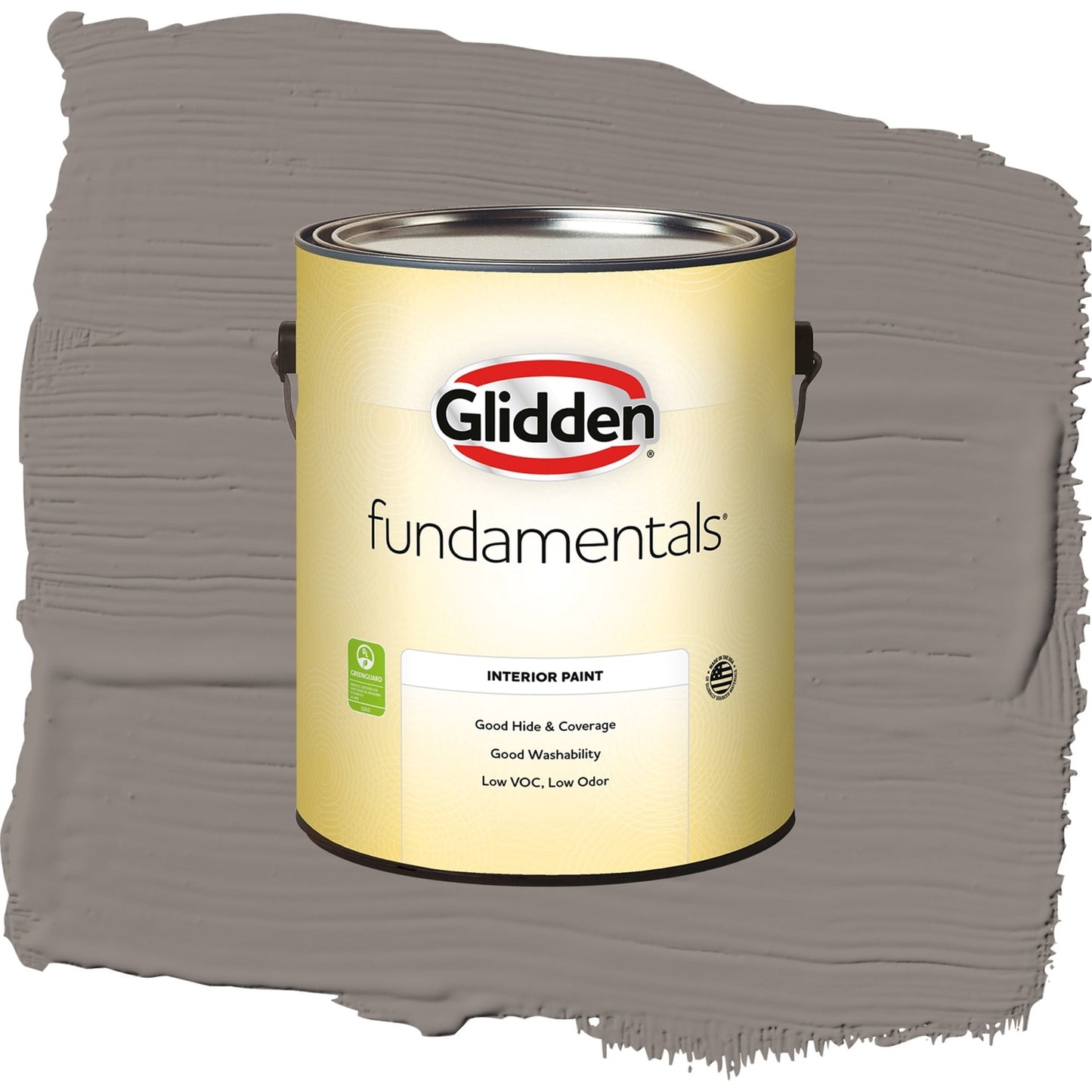 Glidden Fundamentals Elephant Gray / Grey, Semi-Gloss Interior Paint, 1 Gallon