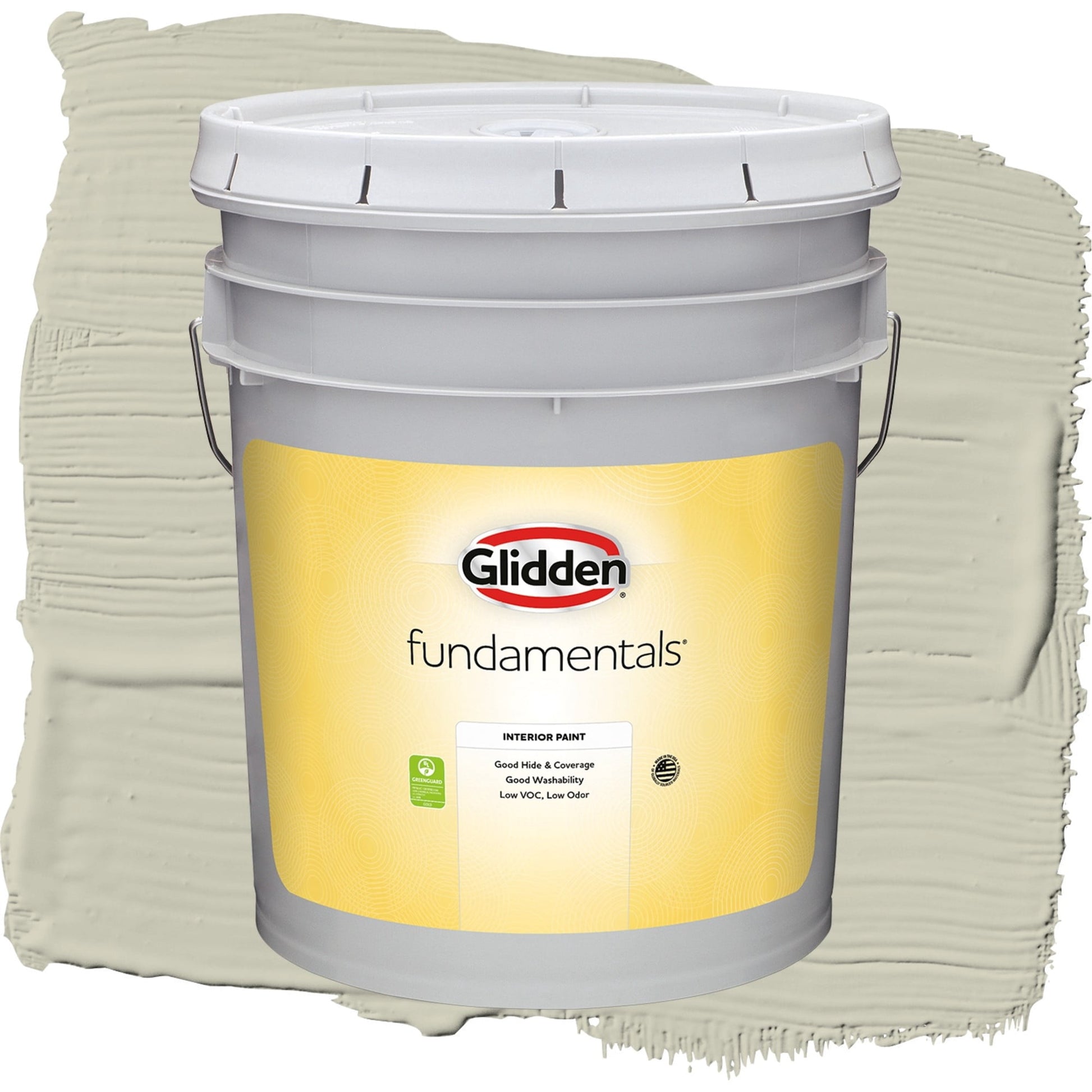 Glidden Fundamentals French Gray Linen / Grey, Eggshell Interior Paint, 5 Gallon