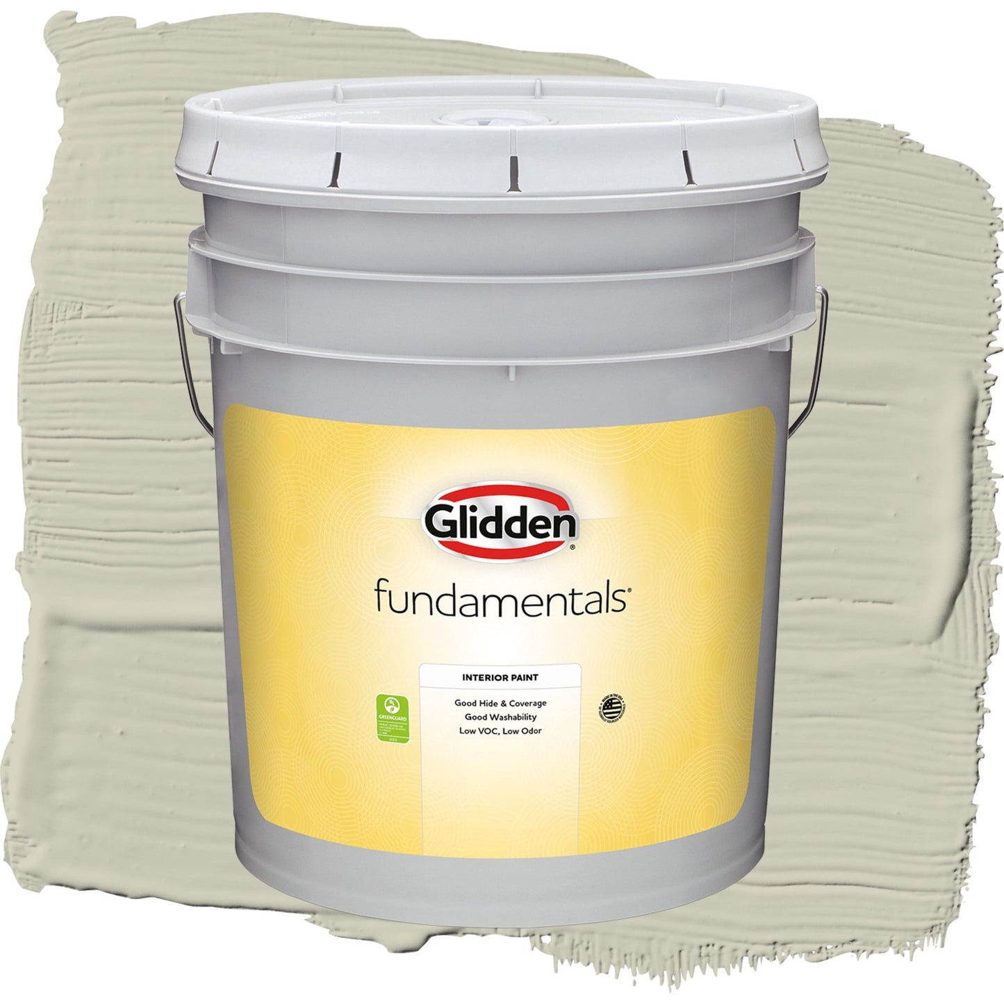 Glidden Fundamentals French Gray Linen / Grey, Flat Interior Paint, 5 Gallon