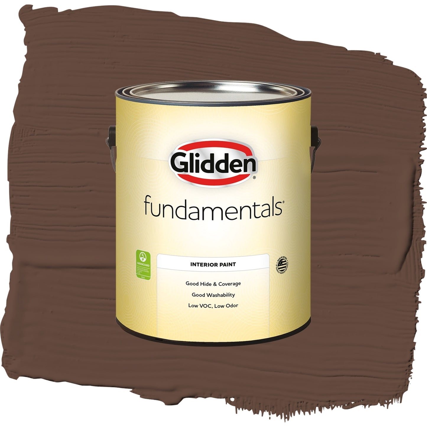 Glidden Fundamentals Fudge / Brown, Eggshell Interior Paint, 1 Gallon