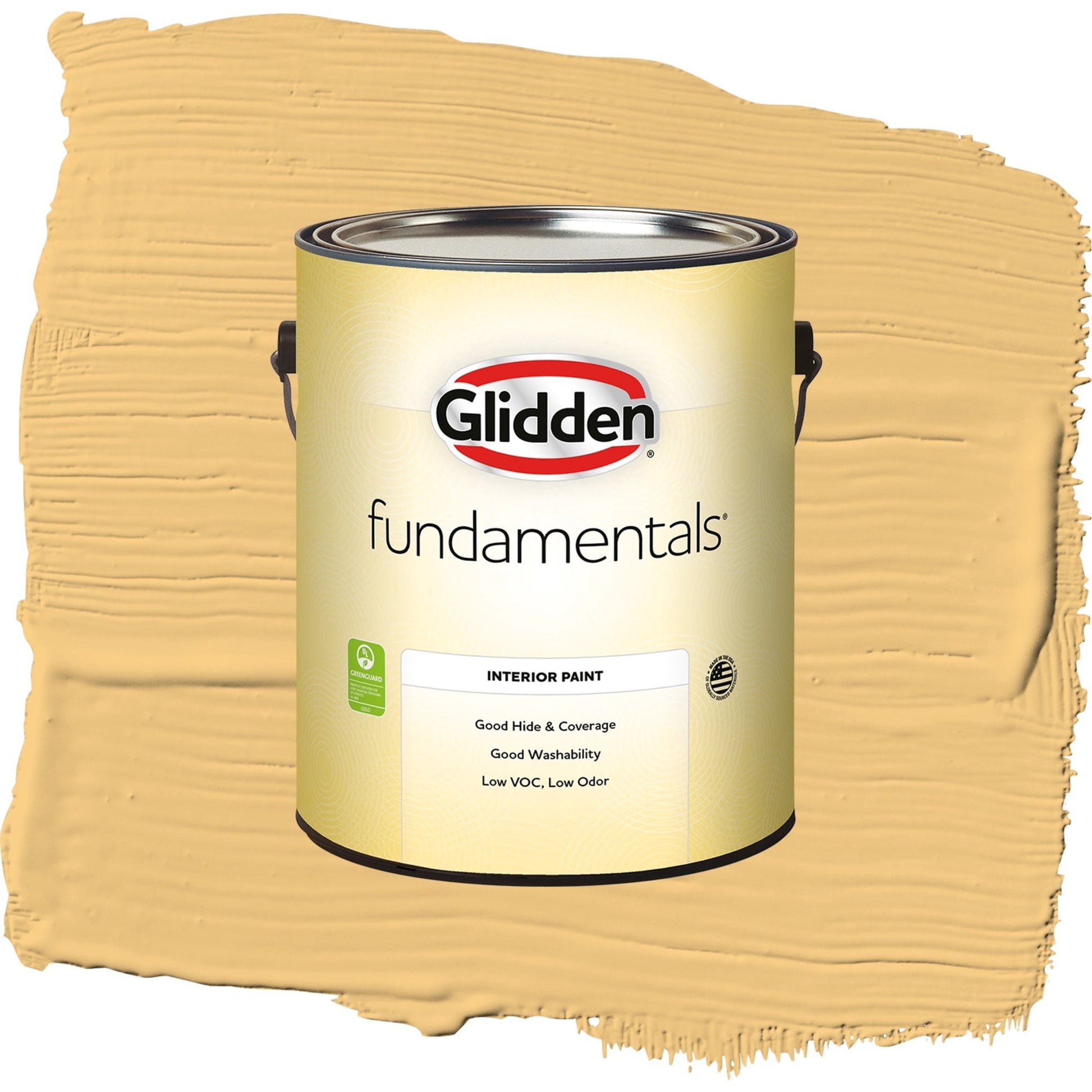 Glidden Fundamentals Gold Buff / Yellow, Semi-Gloss Interior Paint, 1 Gallon
