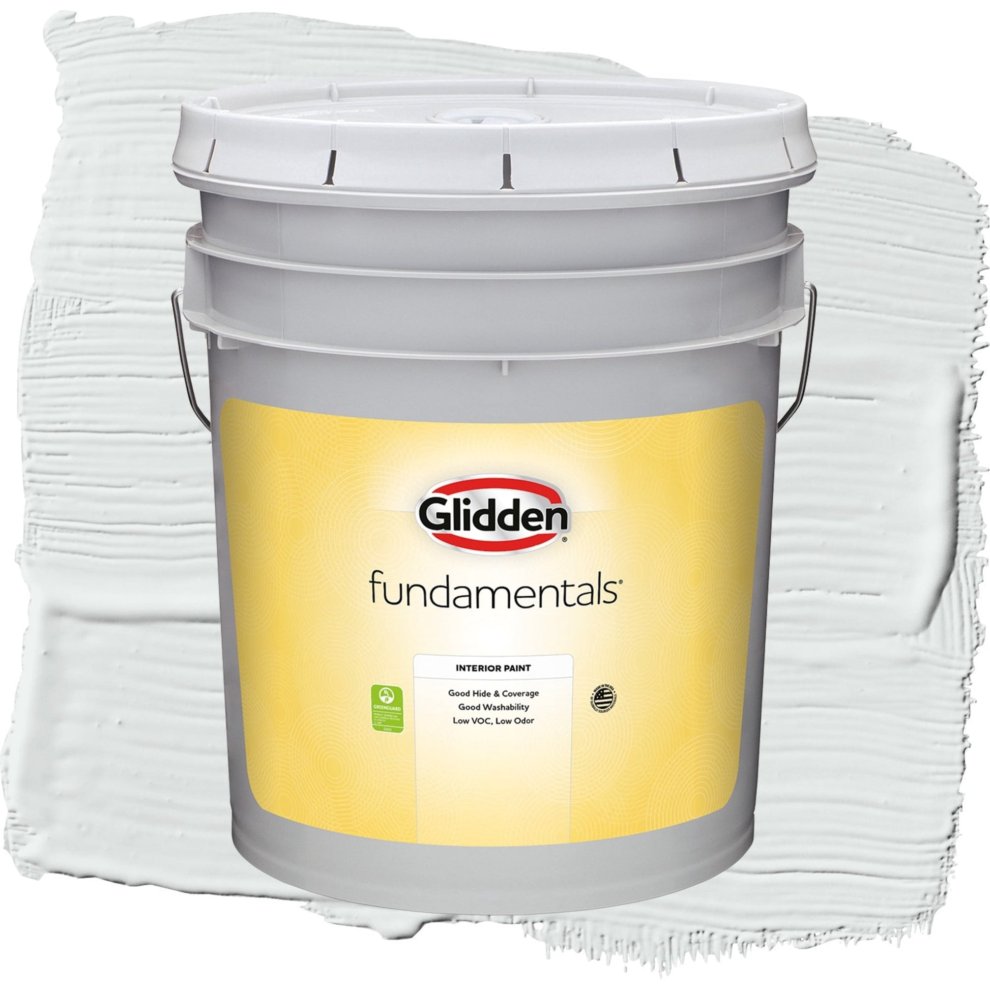 Glidden Fundamentals Gray Glimpse / Grey, Eggshell Interior Paint, 5 Gallon