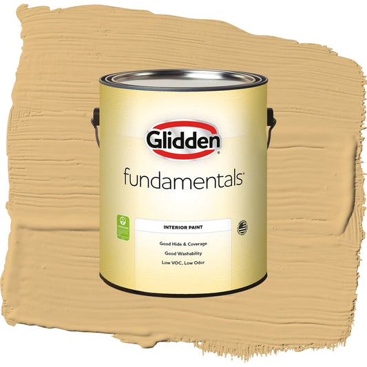 Glidden Fundamentals Honey Bunny / Yellow, Eggshell Interior Paint, 1 Gallon