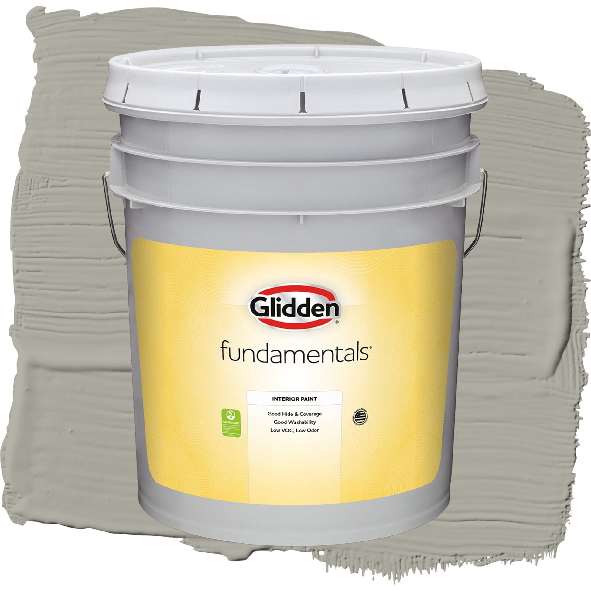 Glidden Fundamentals Hot Stone / Gray, Eggshell Interior Paint, 5 Gallon