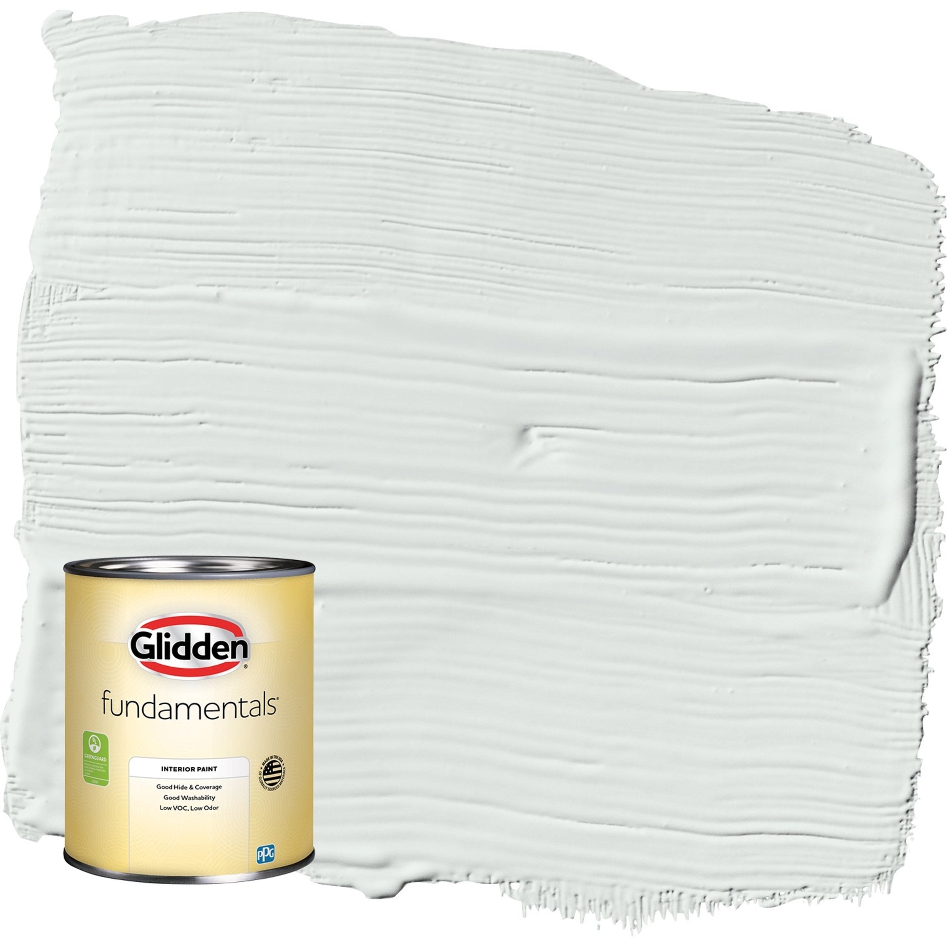 Glidden Fundamentals Icy Bay / Off-White Semi-Gloss Interior Paint, 1 Quart