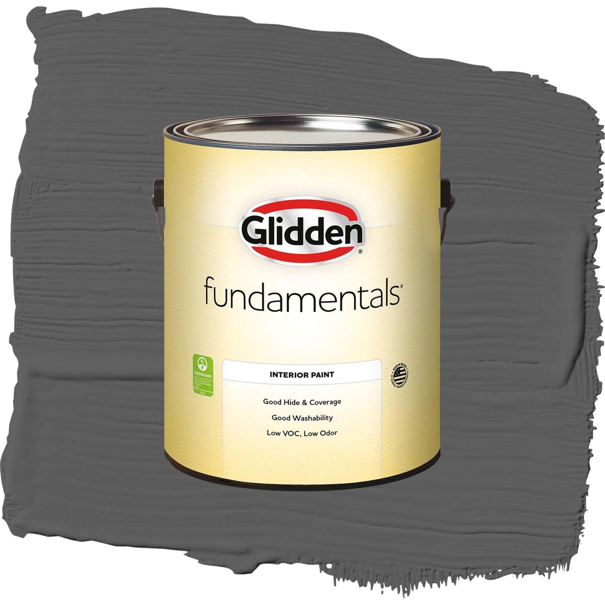 Glidden Fundamentals Knight's Armor / Gray, Eggshell Interior Paint, 1 Gallon