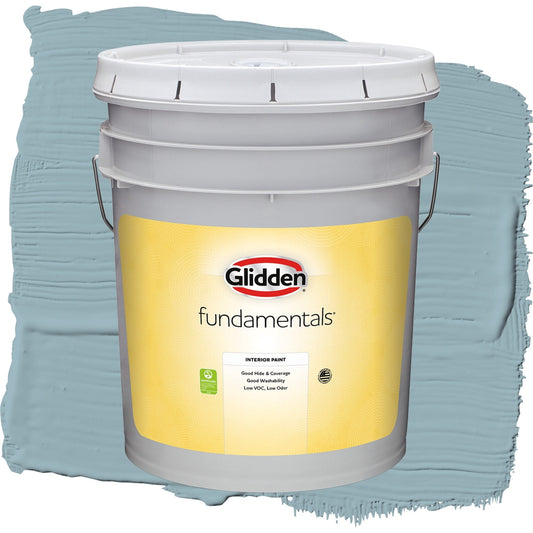 Glidden Fundamentals Mountain Stream / Blue, Flat Interior Paint, 5 Gallon