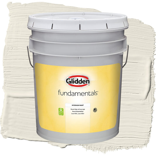 Glidden Fundamentals Oatmeal / Gray, Flat Interior Paint, 5 Gallon