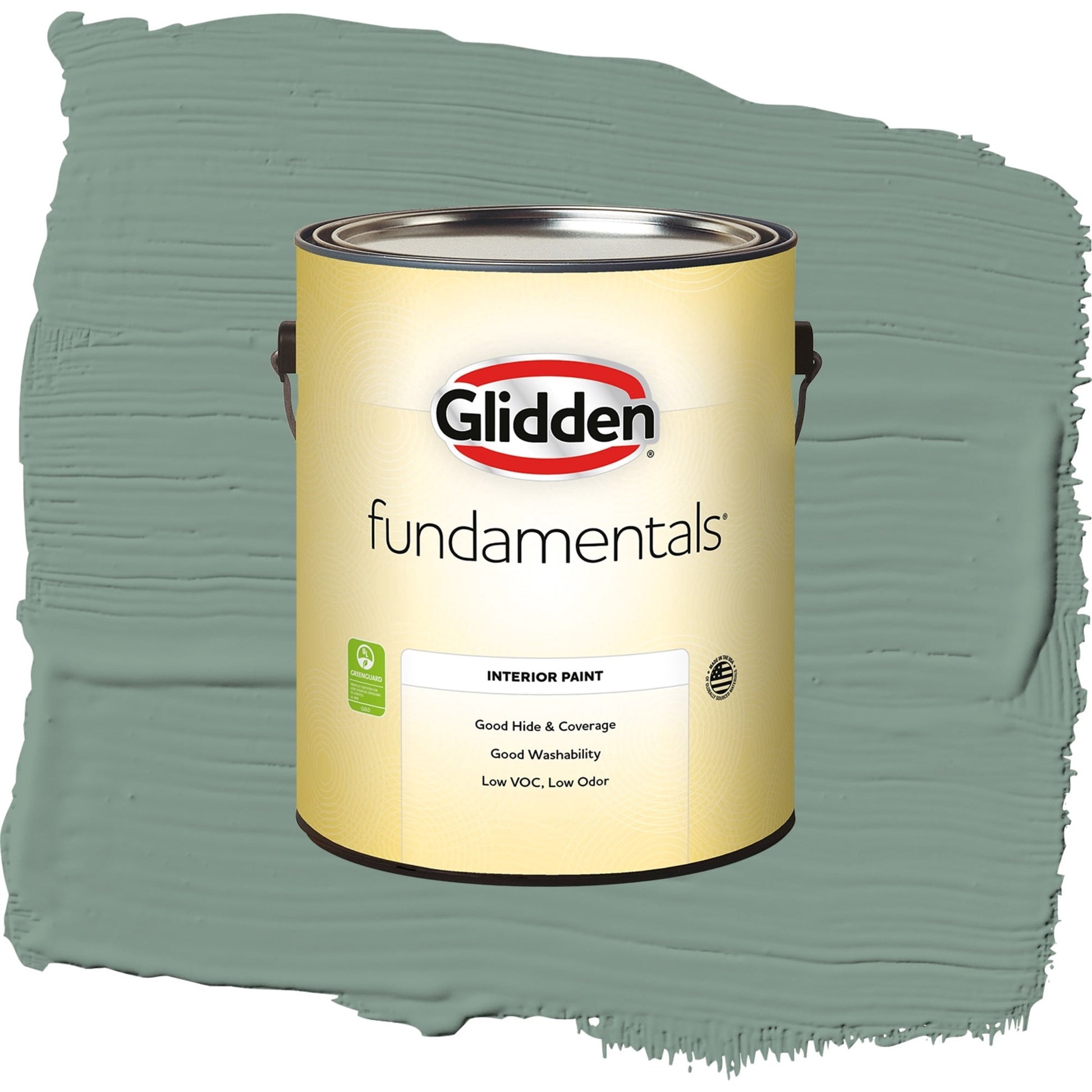 Glidden Fundamentals Paradise Found / Green, Eggshell Interior Paint, 1 Gallon