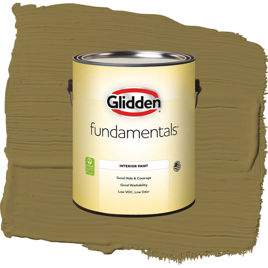Glidden Fundamentals Pickled Okra / Green, Eggshell Interior Paint, 1 Gallon