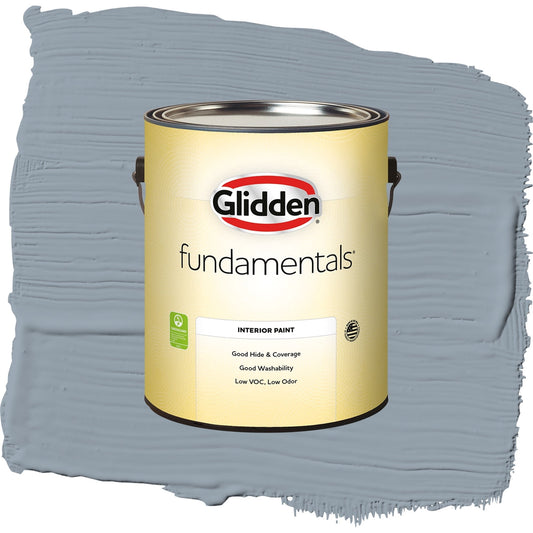 Glidden Fundamentals Grab-N-Go Quicksilver / Blue, Eggshell Interior Paint, 1 Gallon