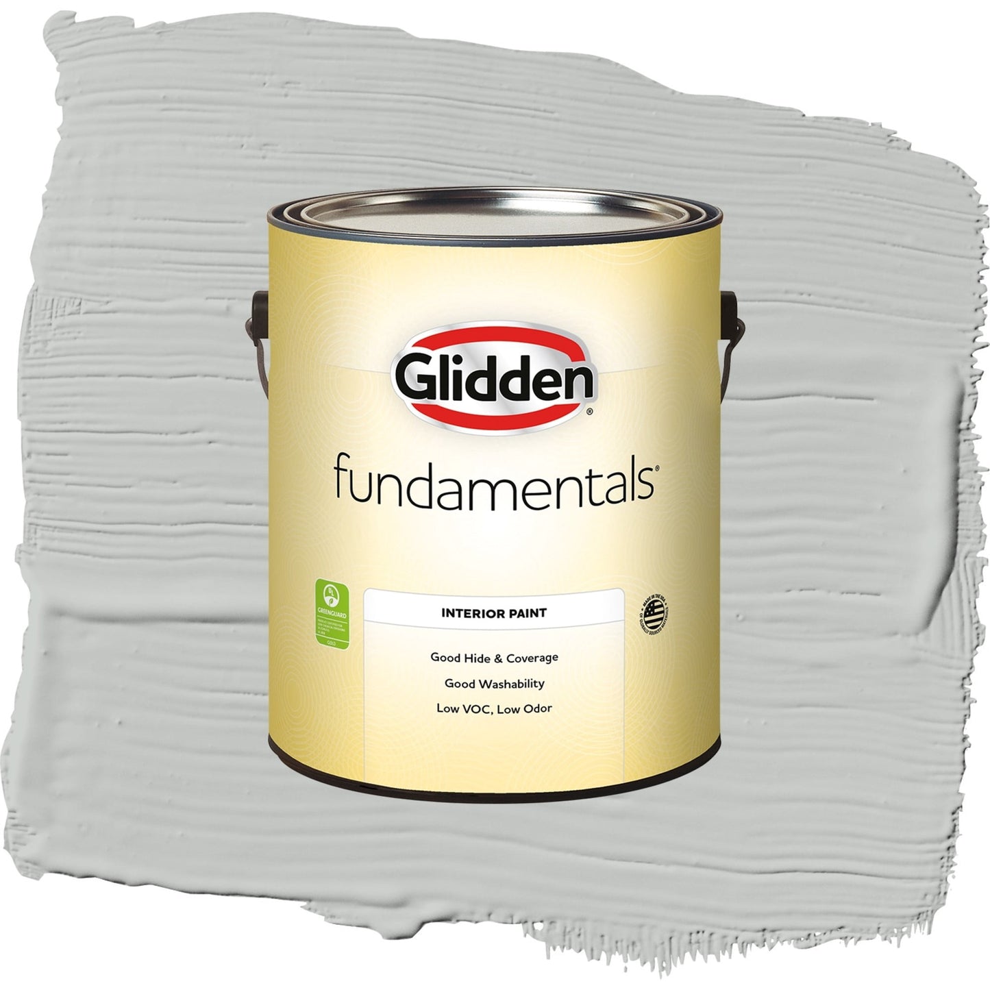 Glidden Fundamentals Solitary State / Gray, Eggshell Interior Paint, 1 Gallon