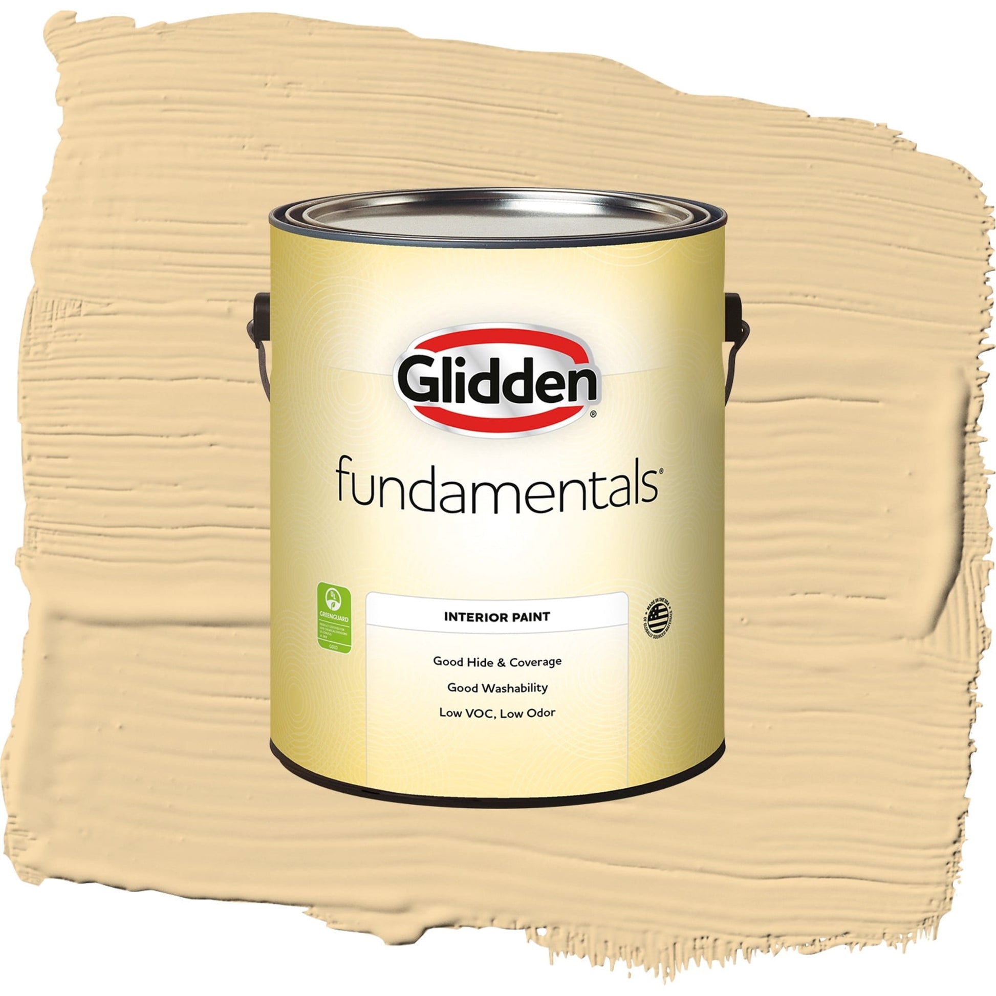 Glidden Fundamentals Spice is Nice / Yellow, Semi-Gloss Interior Paint, 1 Gallon