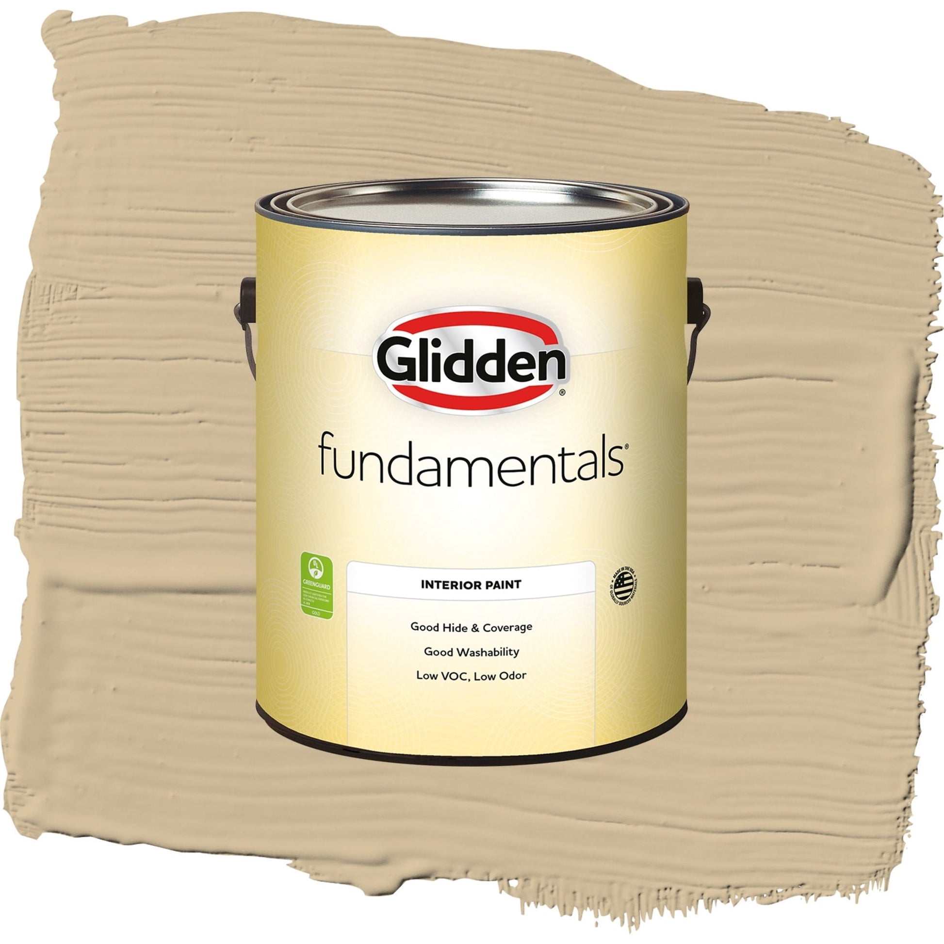 Glidden Fundamentals Spiced Vinegar / Beige, Eggshell Interior Paint, 1 Quart