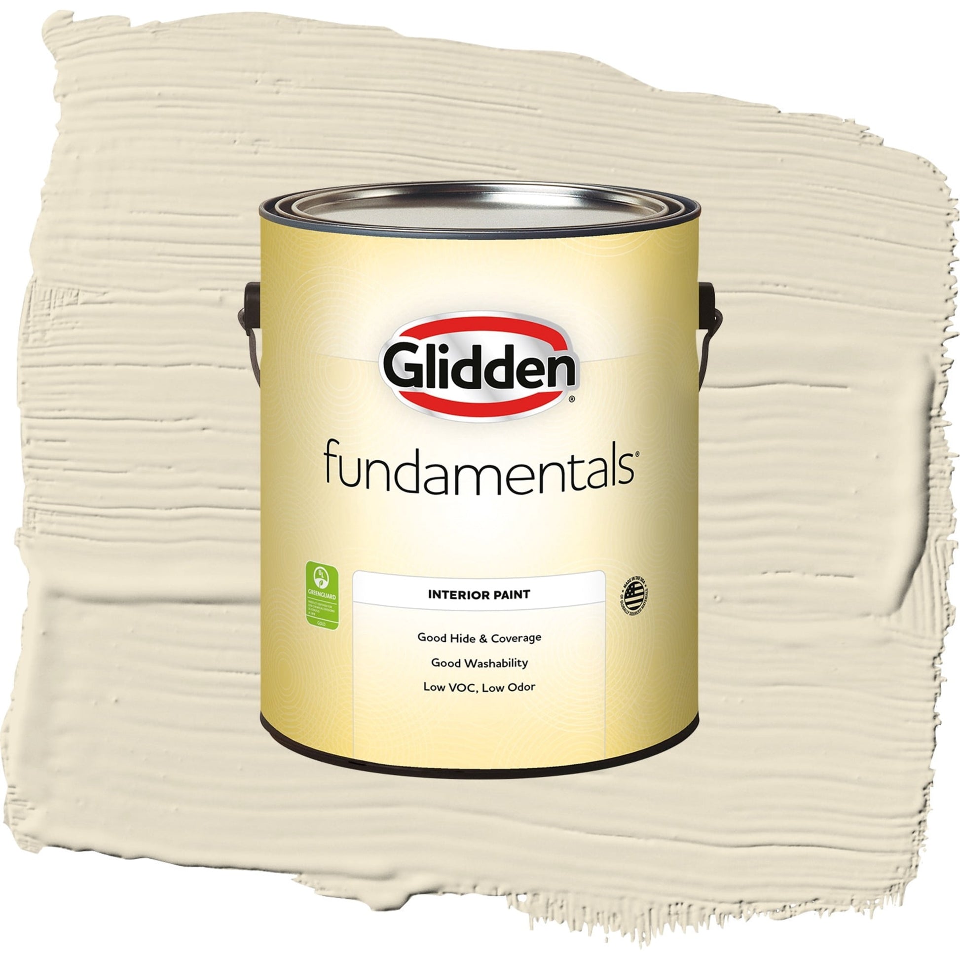 Glidden Fundamentals Sugar Cookie / Off-White Semi-Gloss Interior Paint, 1 Gallon