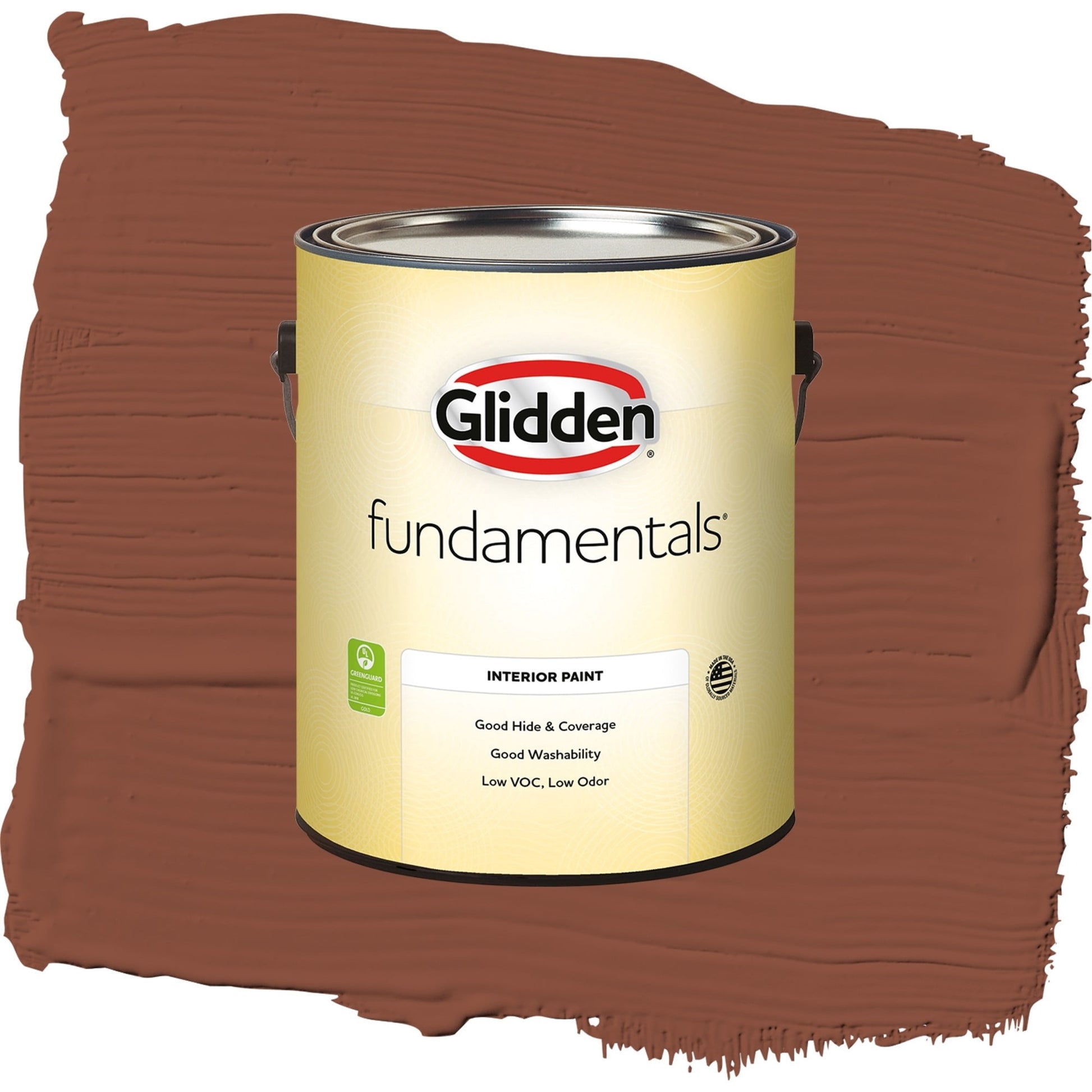 Glidden Fundamentals Warm Wassail / Orange, Semi-Gloss Interior Paint, 1 Gallon