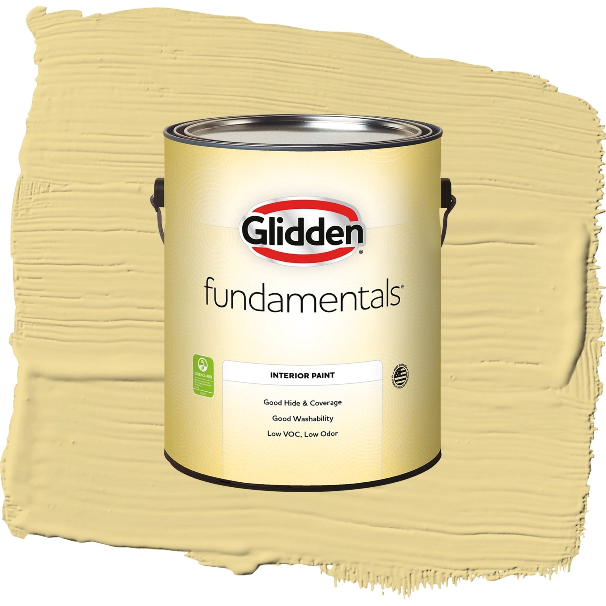 Glidden Fundamentals Wayward Wind / Yellow, Semi-Gloss Interior Paint, 1 Gallon