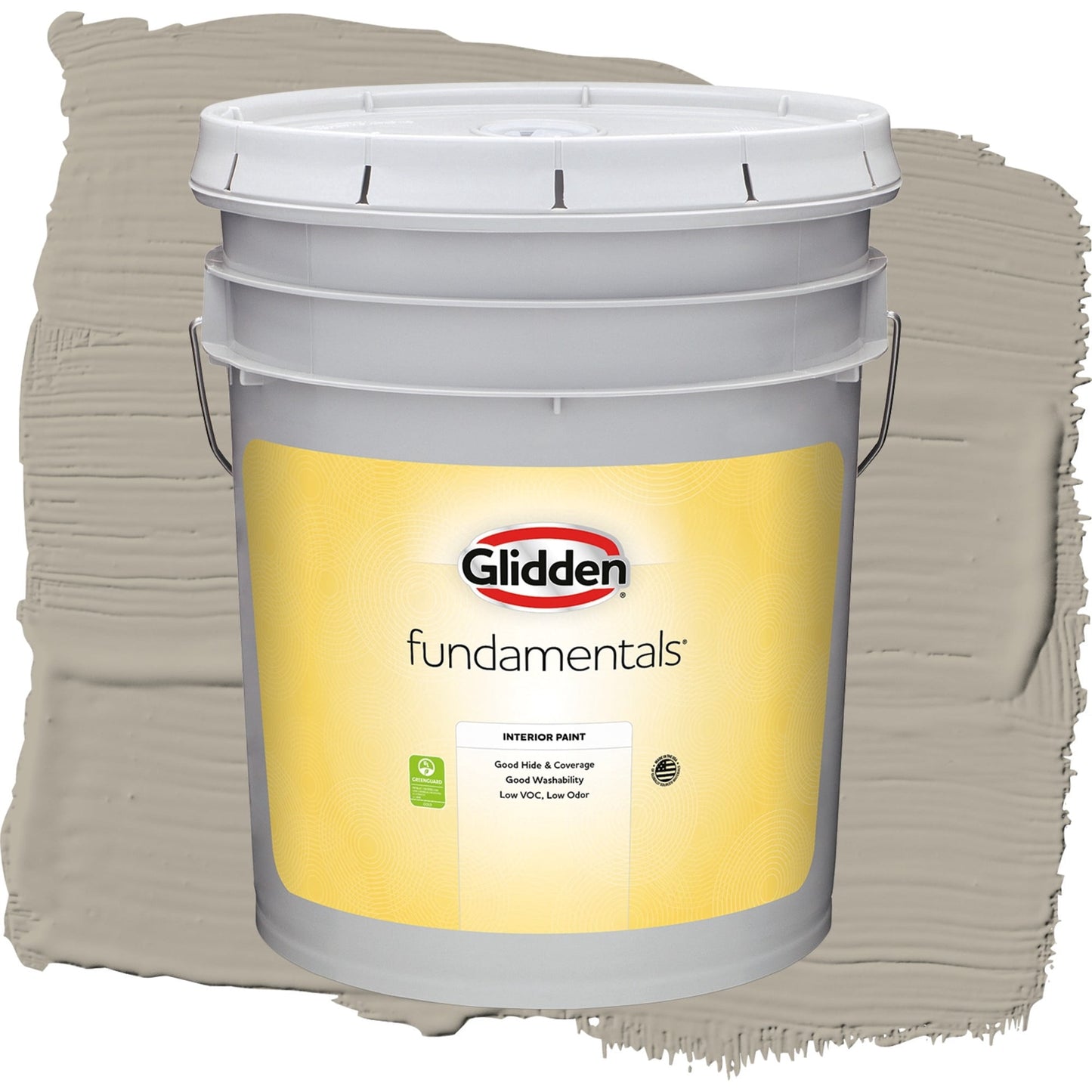 Glidden Fundamentals Sharkskin / Gray, Semi-Gloss Interior Paint, 5 Gallon