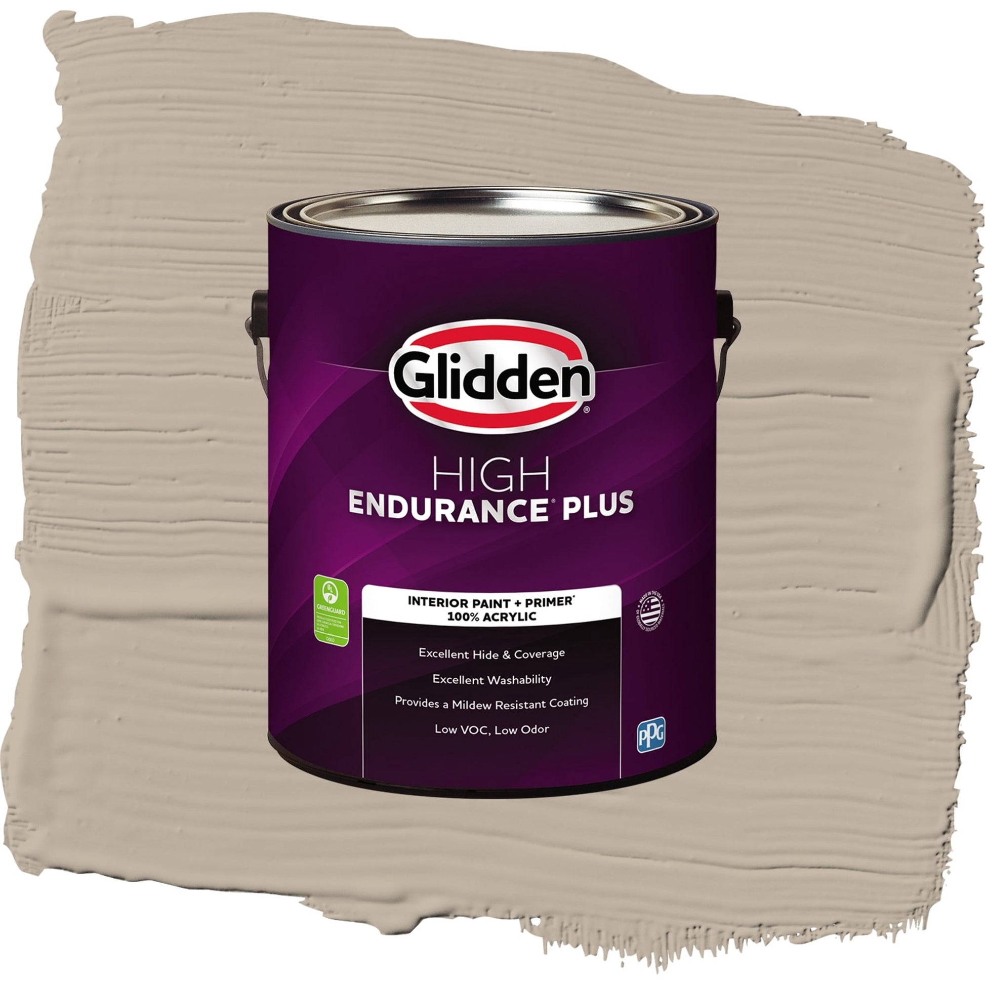 Glidden HEP Discover / Beige, Semi-Gloss Interior Paint with Primer, 1 Gallon