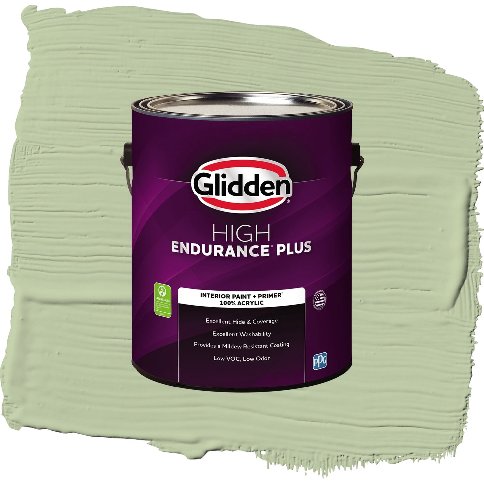 Glidden HEP Quaking Grass / Green, Semi-Gloss Interior Paint with Primer, 1 Gallon