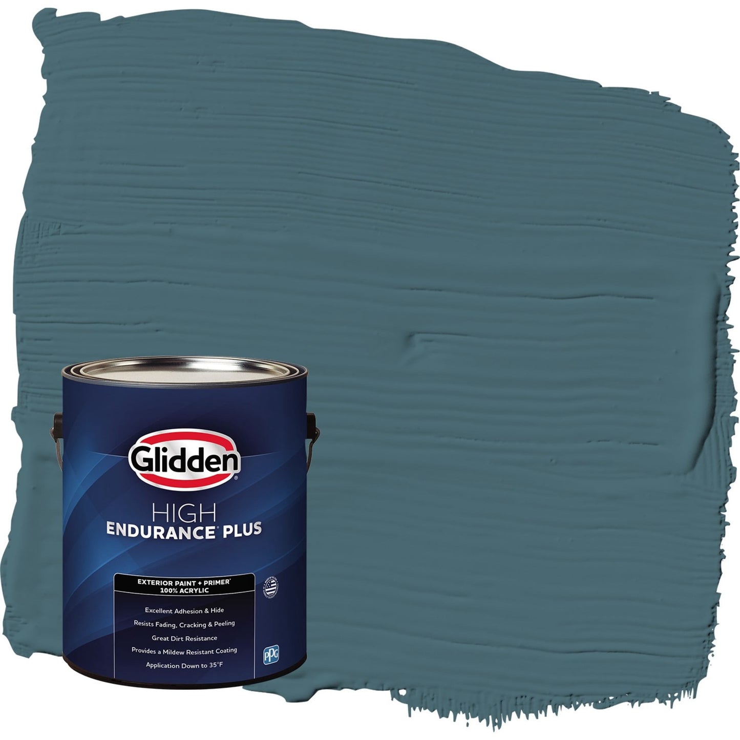 Glidden HEP Azalea Leaf / Blue Semi-Gloss Exterior Paint with Primer, 1 Gallon