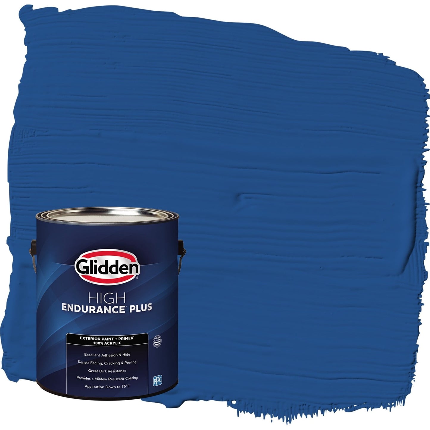 Glidden HEP Brilliant Blue / Blue Semi-Gloss Exterior Paint with Primer, 1 Gallon