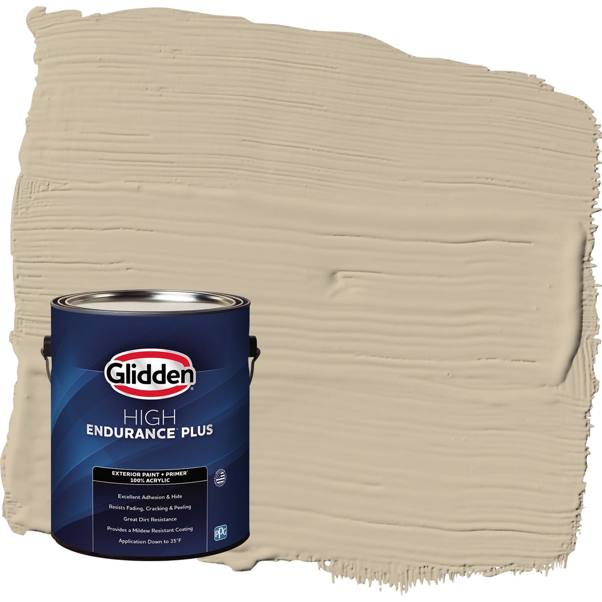 Glidden HEP Dusty Trail / Beige Semi-Gloss Exterior Paint with Primer, 1 Gallon