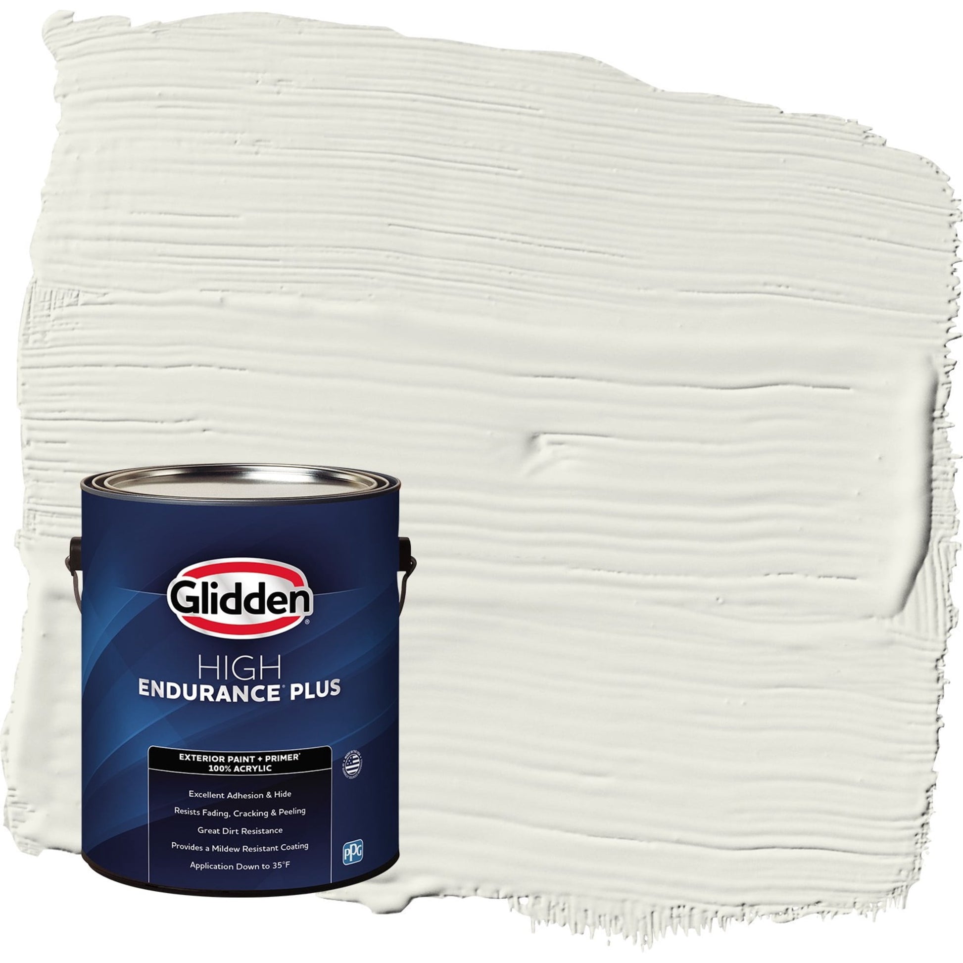 Glidden HEP Silvery Moon / Gray Semi-Gloss Exterior Paint with Primer, 1 Gallon