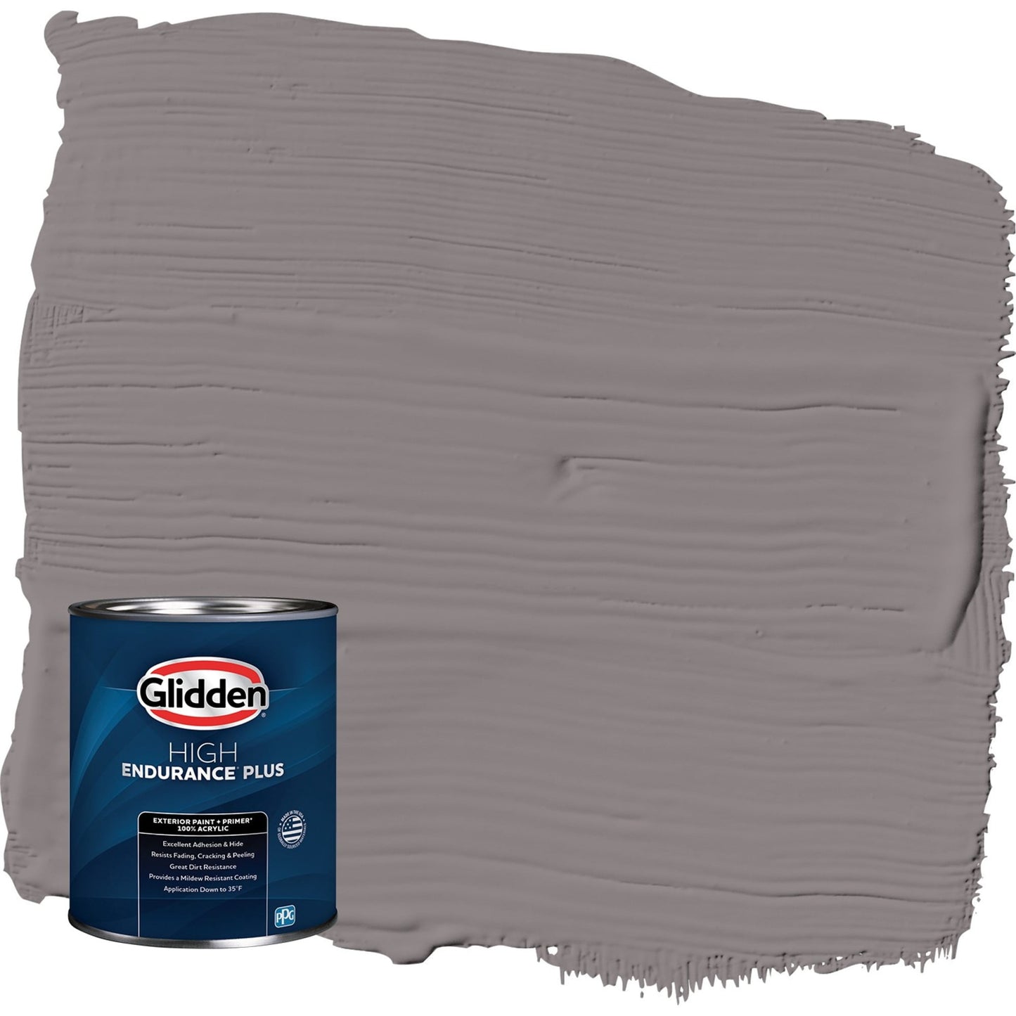 Glidden HEP Pewter Mug / Gray Semi-Gloss Exterior Paint with Primer, 1 Quart
