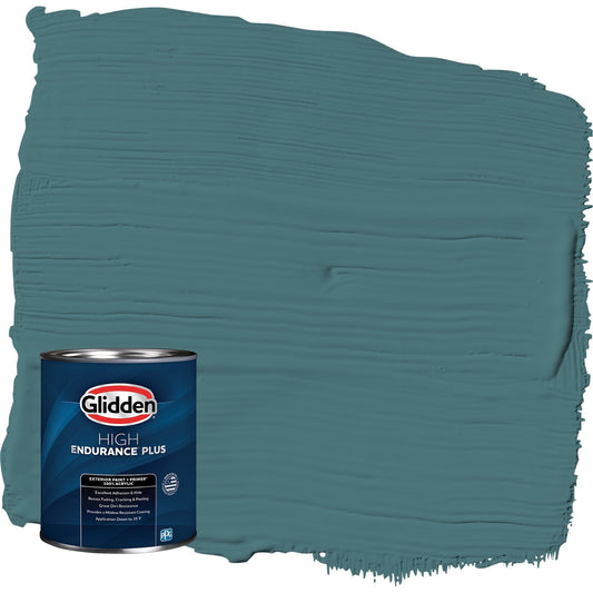 Glidden HEP Vining Ivy / Green Semi-Gloss Exterior Paint with Primer, 1 Quart