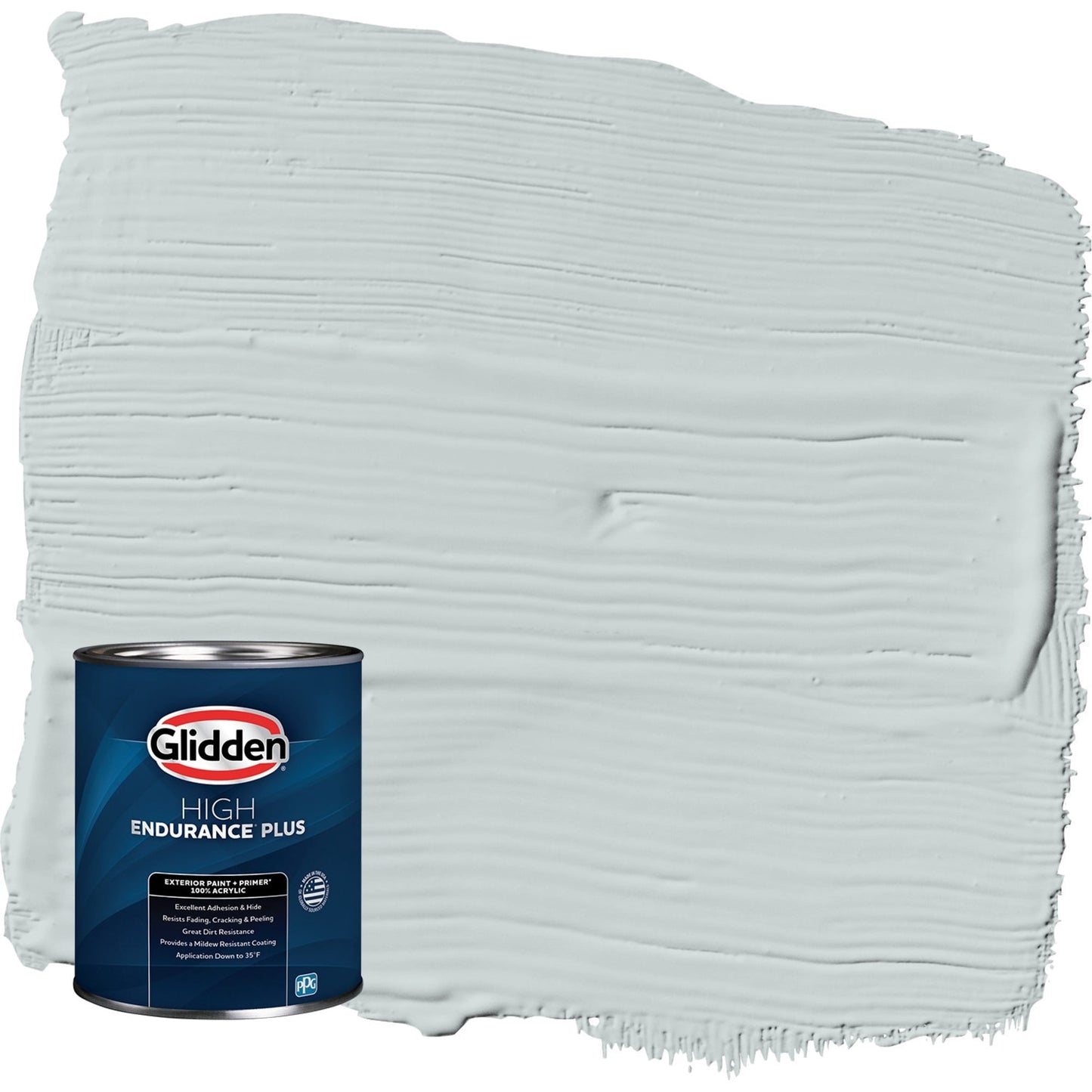 Glidden HEP Winter Chill / Gray Semi-Gloss Exterior Paint with Primer, 1 Quart