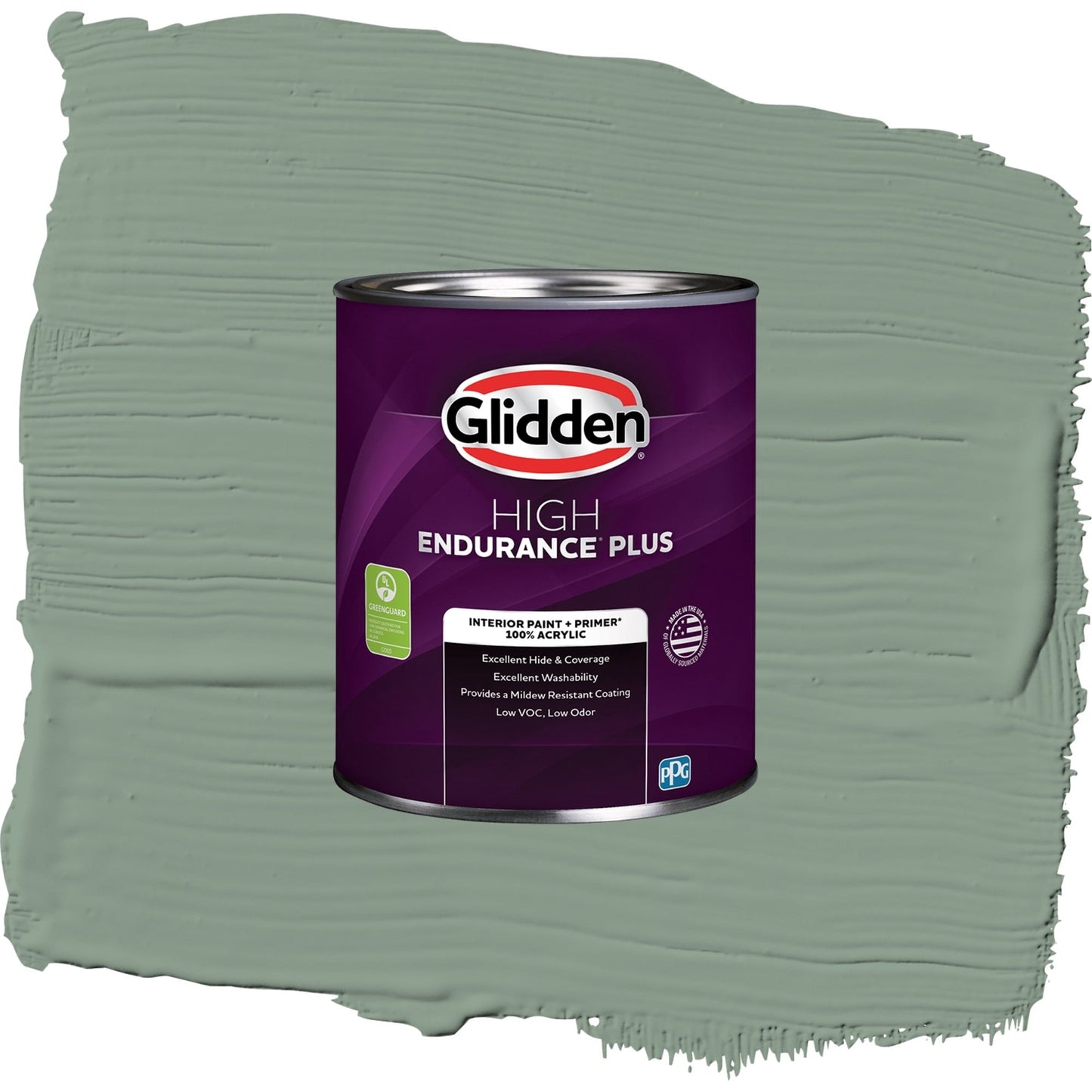 Glidden HEP Birch Forest / Green, Eggshell Interior Paint with Primer, 1 Quart