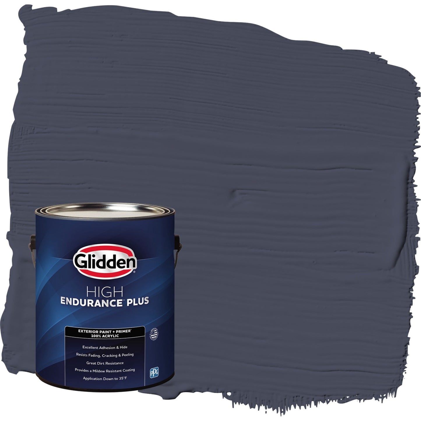 Glidden HEP Black Flame / Purple Satin Exterior Paint with Primer, 1 Gallon