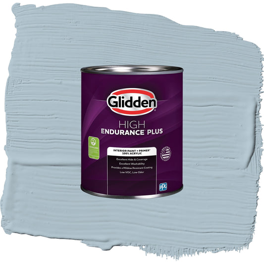 Glidden HEP Chambray / Blue, Eggshell Interior Paint with Primer, 1 Quart