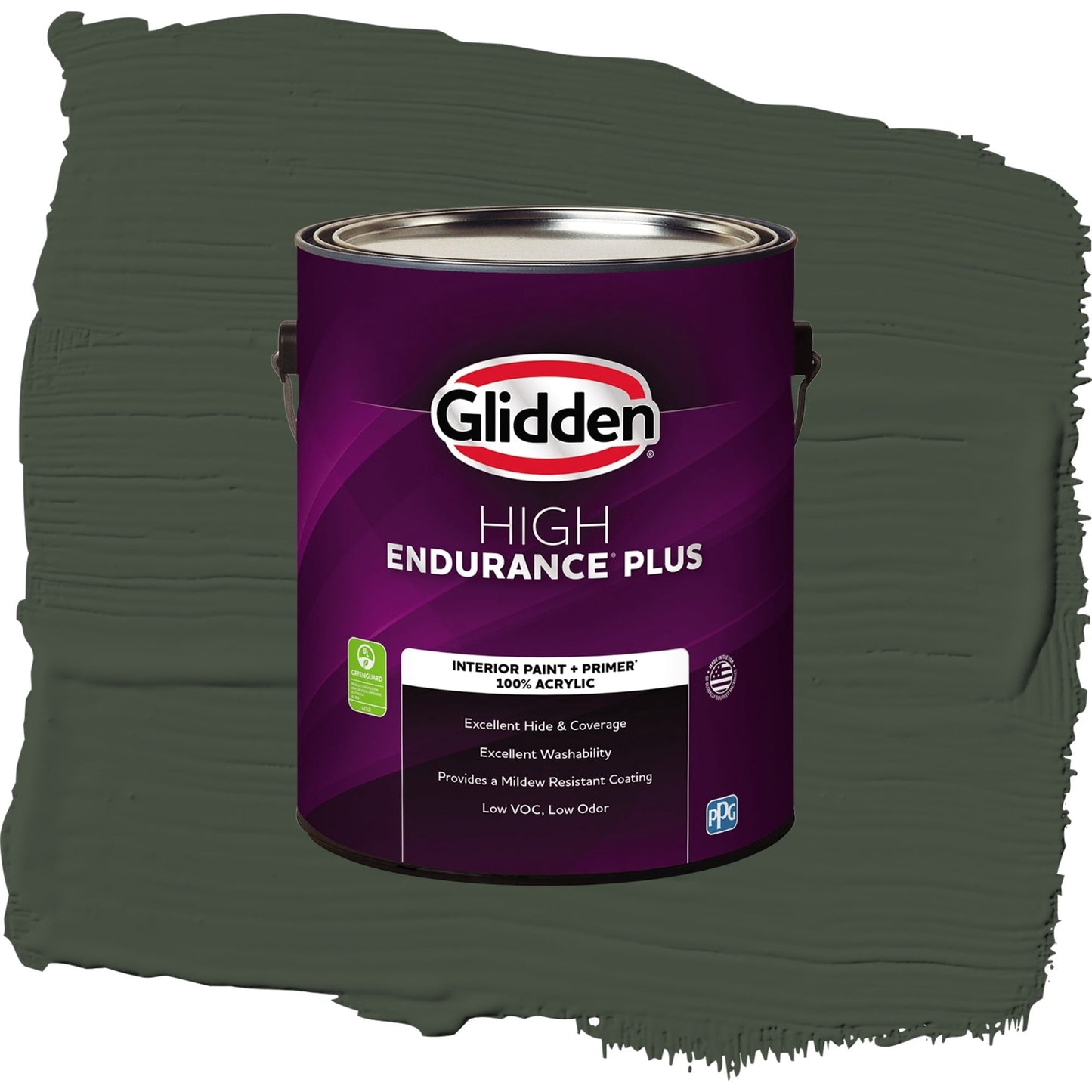 Glidden HEP Charcoal Smoke Interior Paint + Primer Flat , 1 Gallon