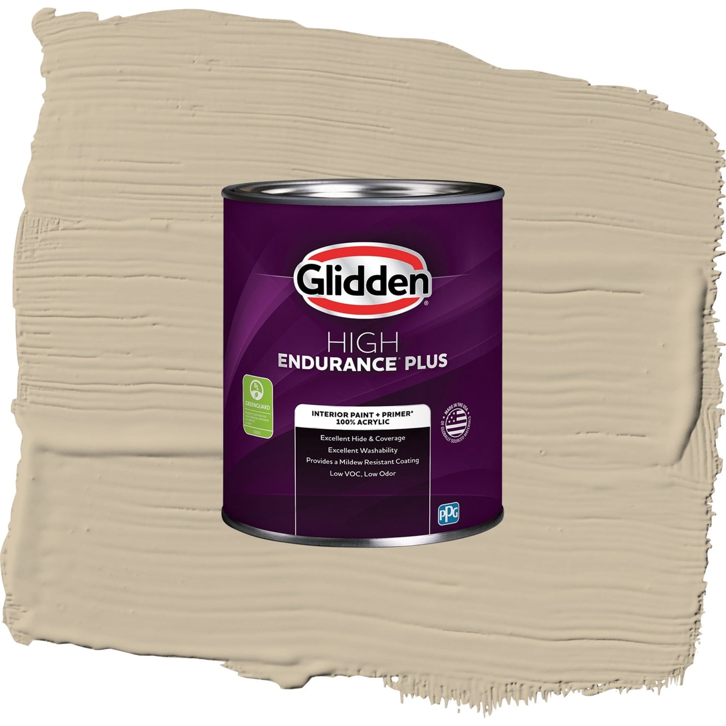 Glidden HEP Dusty Trail / Beige, Eggshell Interior Paint with Primer, 1 Quart