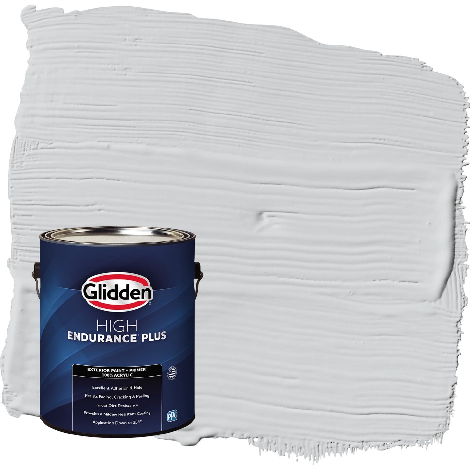 Glidden HEP Elemental / Gray Flat Exterior Paint with Primer, 1 Gallon